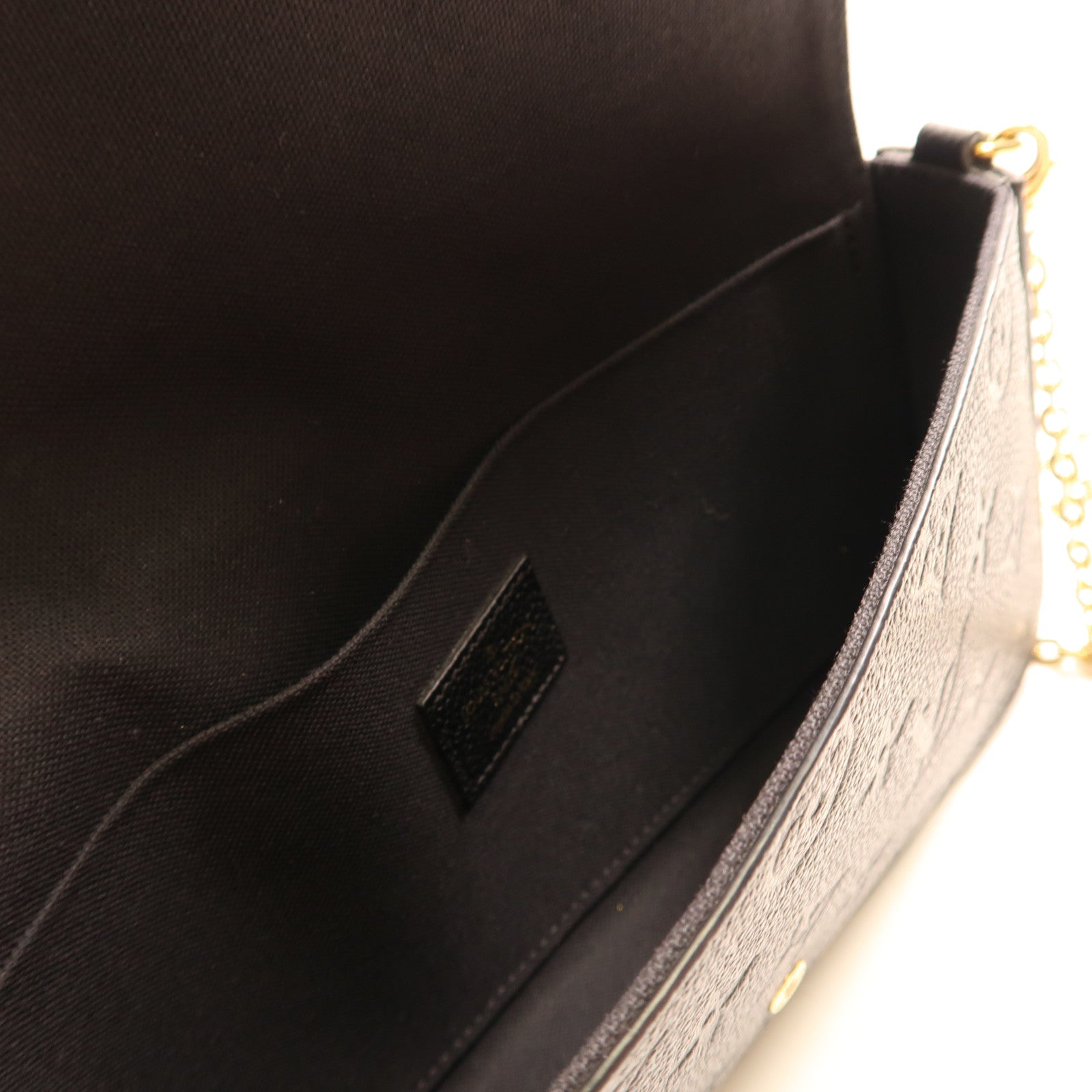 LOUIS VUITTON Monogram Empreinte Felicie Pochette 金扣鏈帶肩背袋