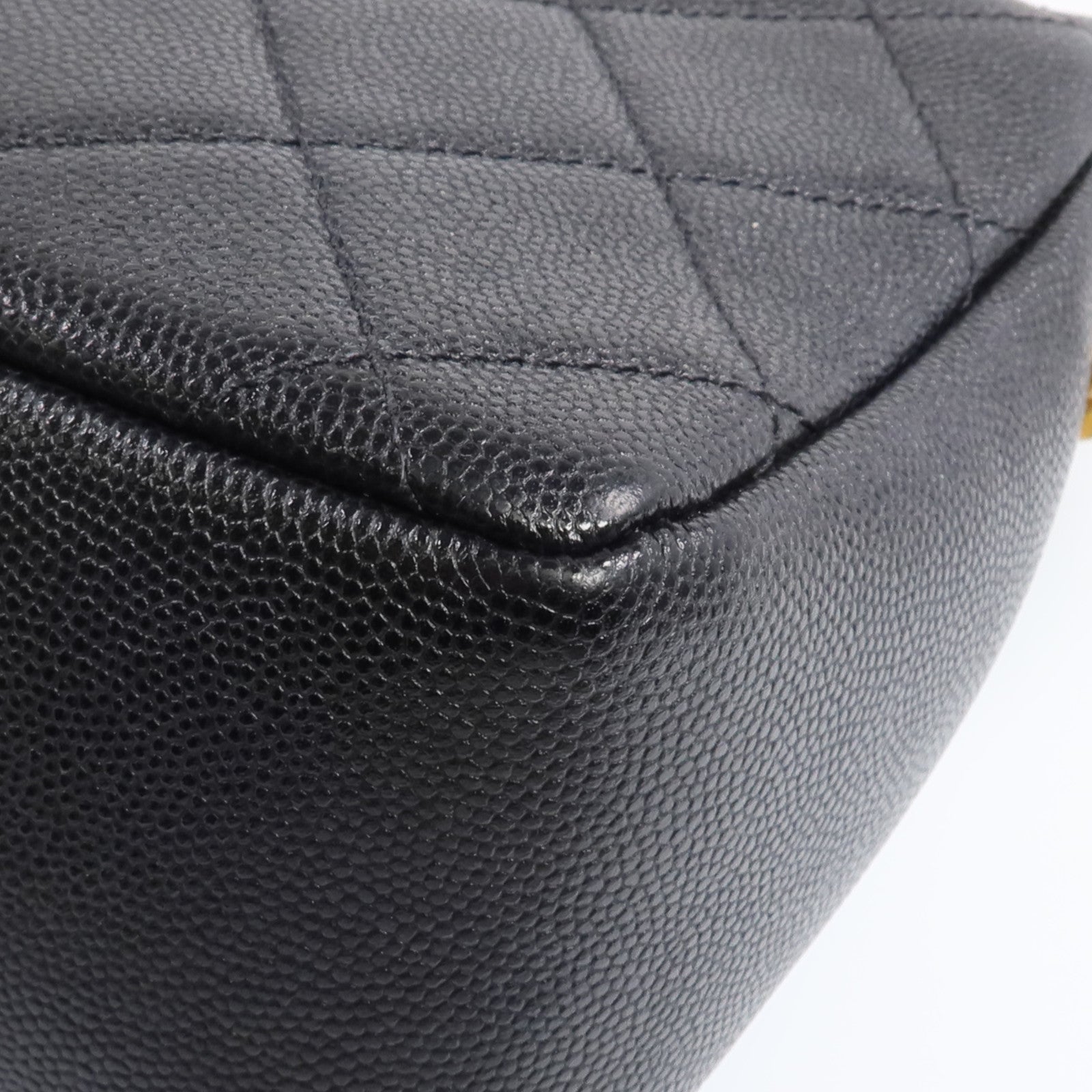CHANEL 牛皮皮革2 Way Shoulder金扣手挽肩背兩用袋