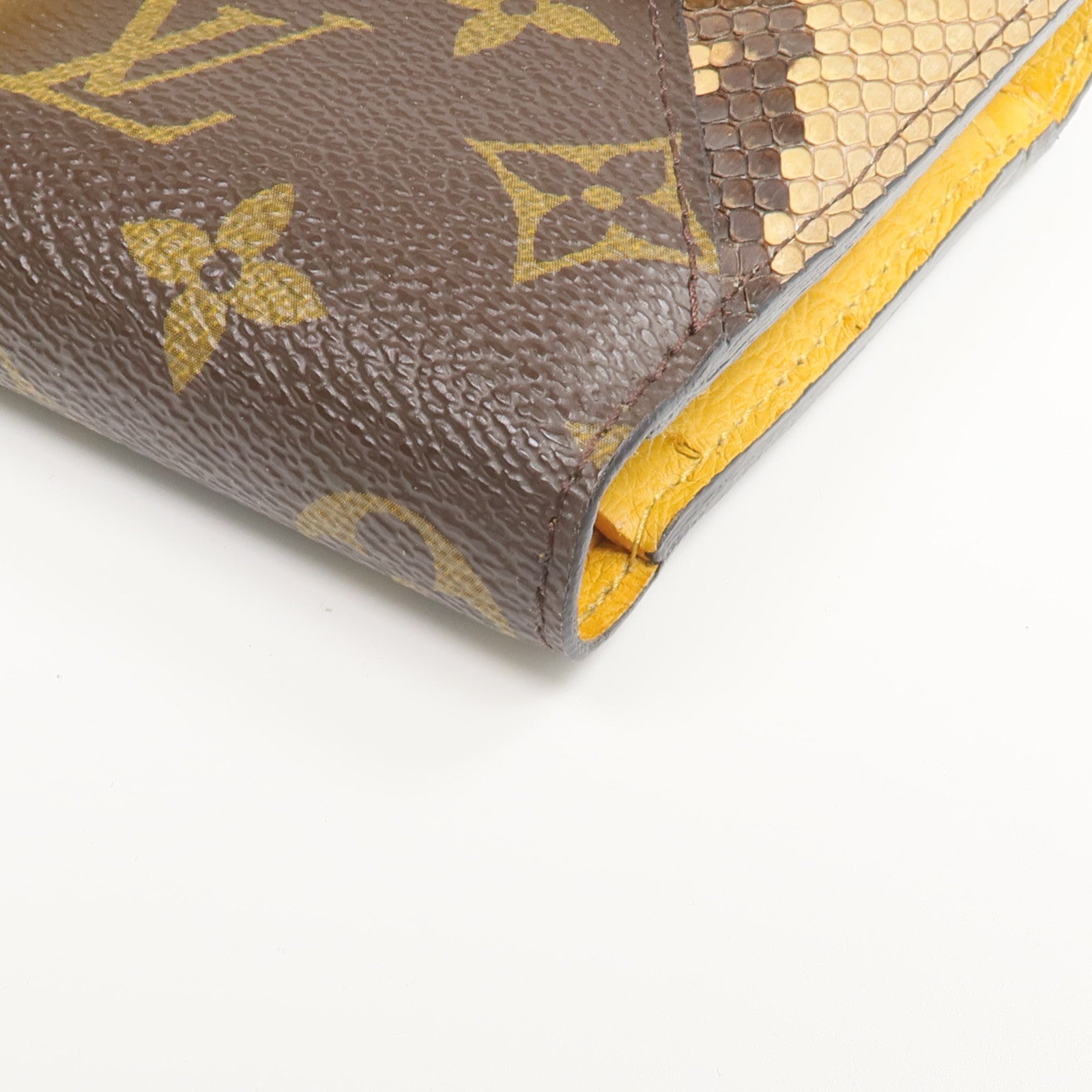 LOUIS VUITTON Monogram/蜥蝪/蛇皮皮革Portefeuille Pallas Exotic長錢包