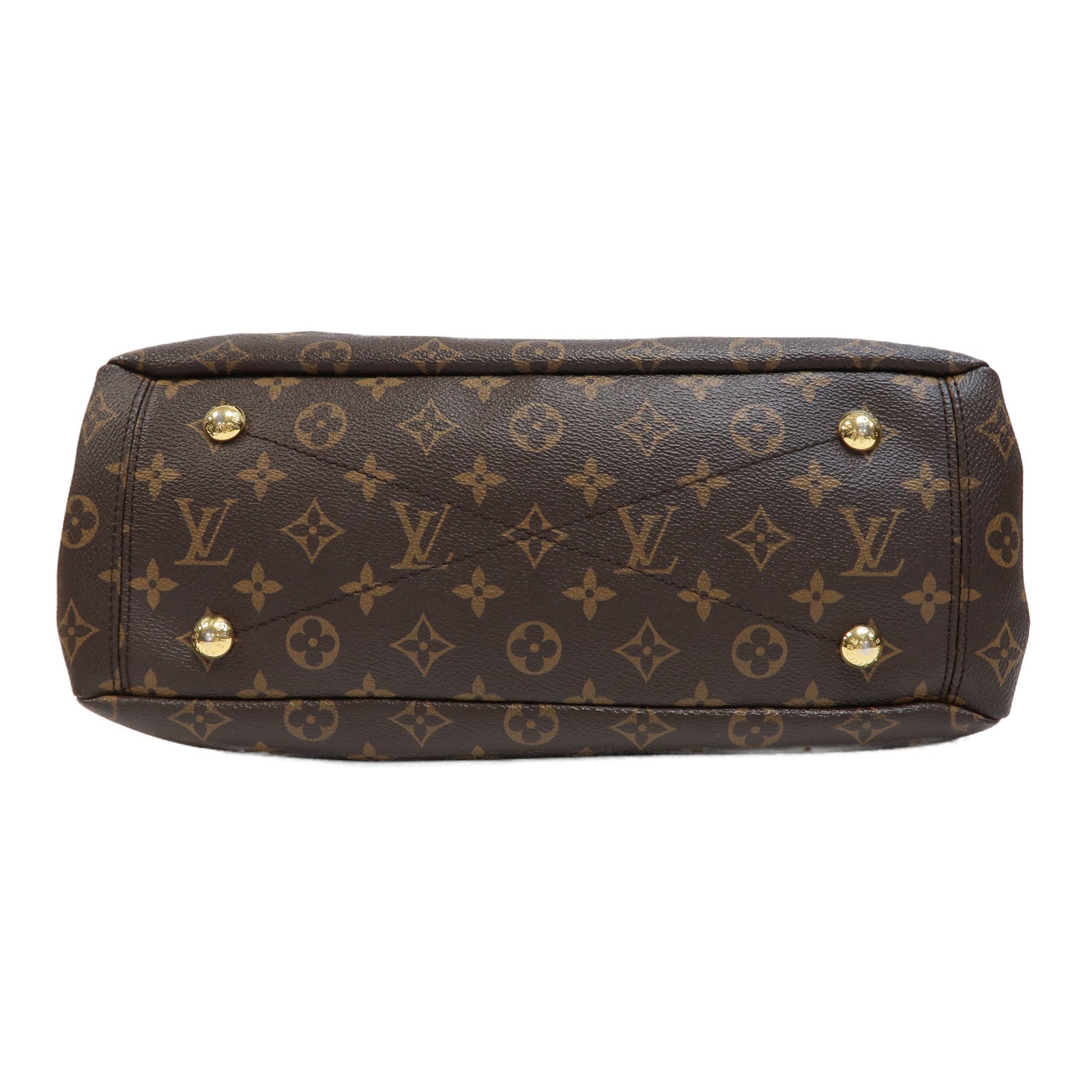 LOUIS VUITTON Monogram Pallas金扣手挽肩背兩用袋啡色/黑色