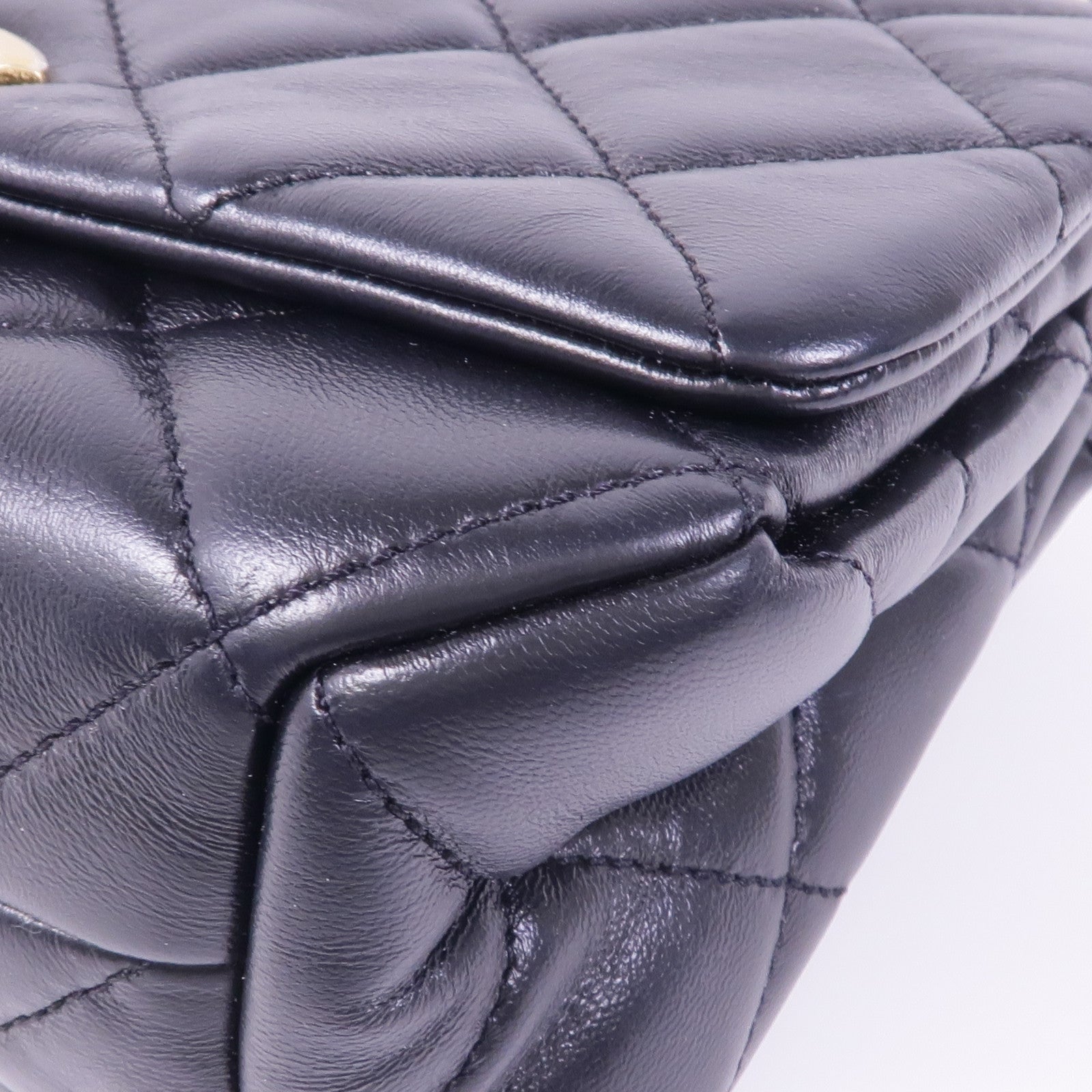 CHANEL 羊皮皮革Chain Shoulder Bag金扣手挽肩背兩用袋