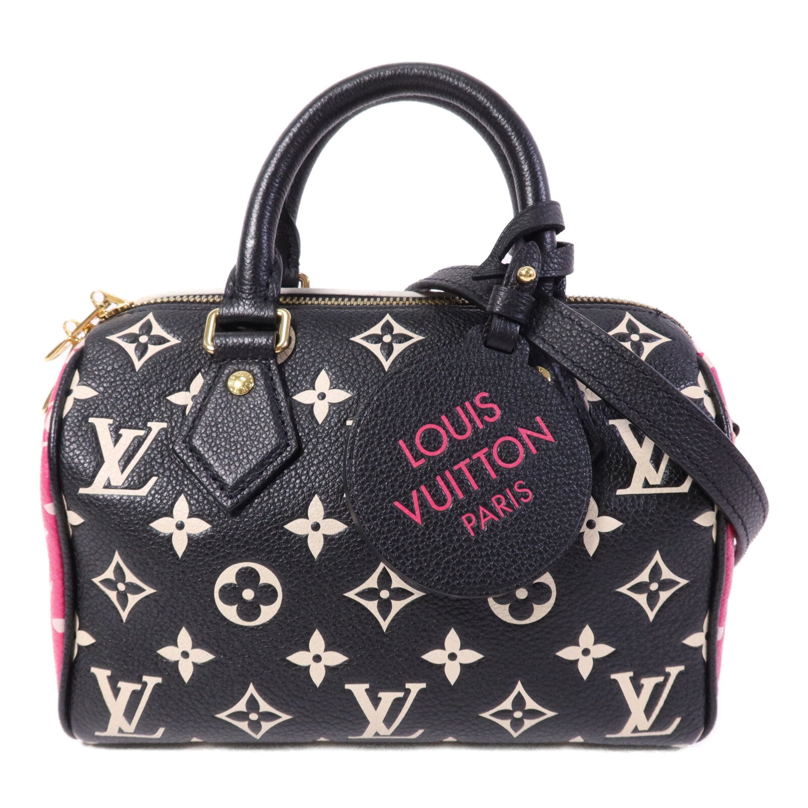 LOUIS VUITTON Monogram Empreinte Speedy Bandouliere 20金扣手挽肩背兩用袋