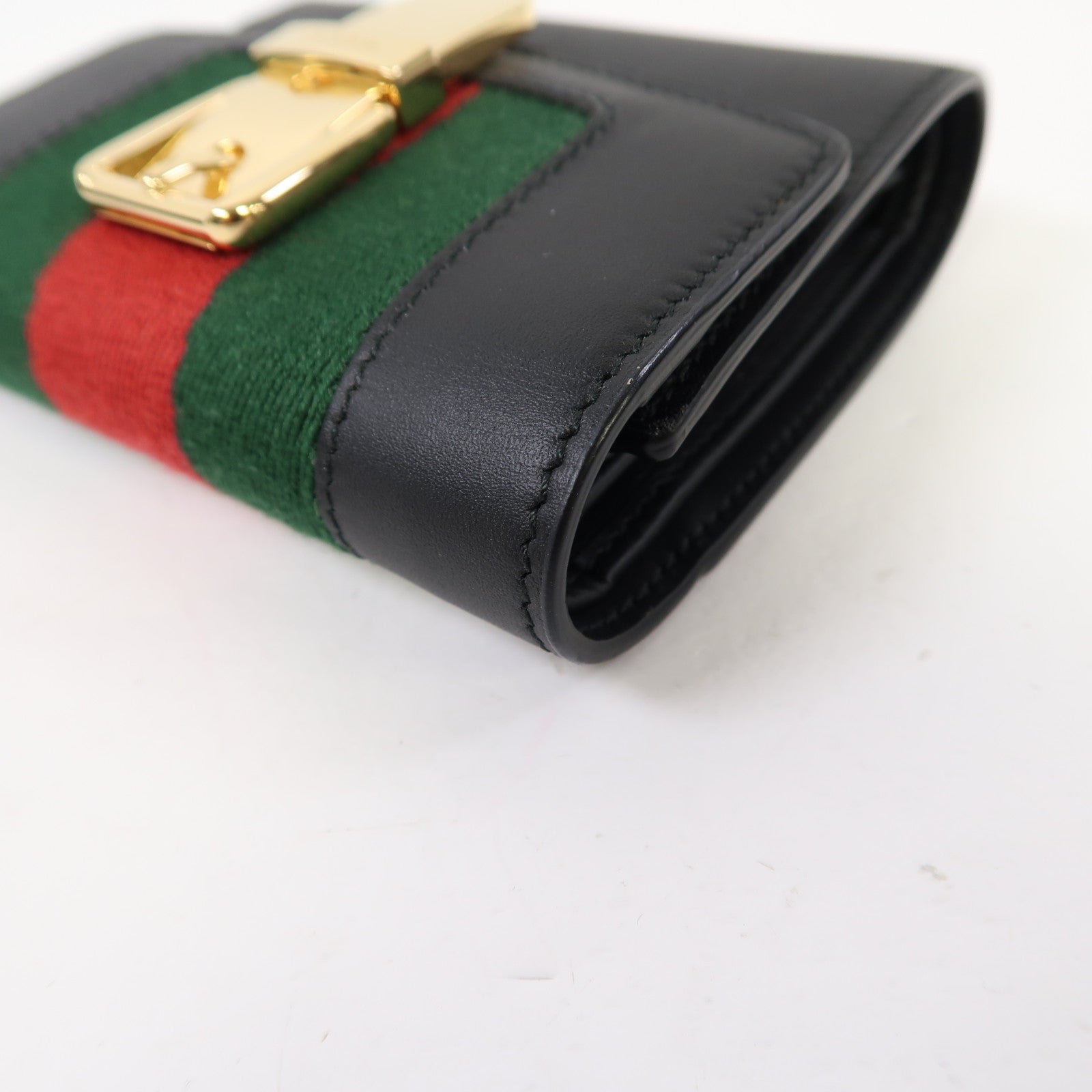 GUCCI 牛皮皮革Wallet金扣錢包黑色