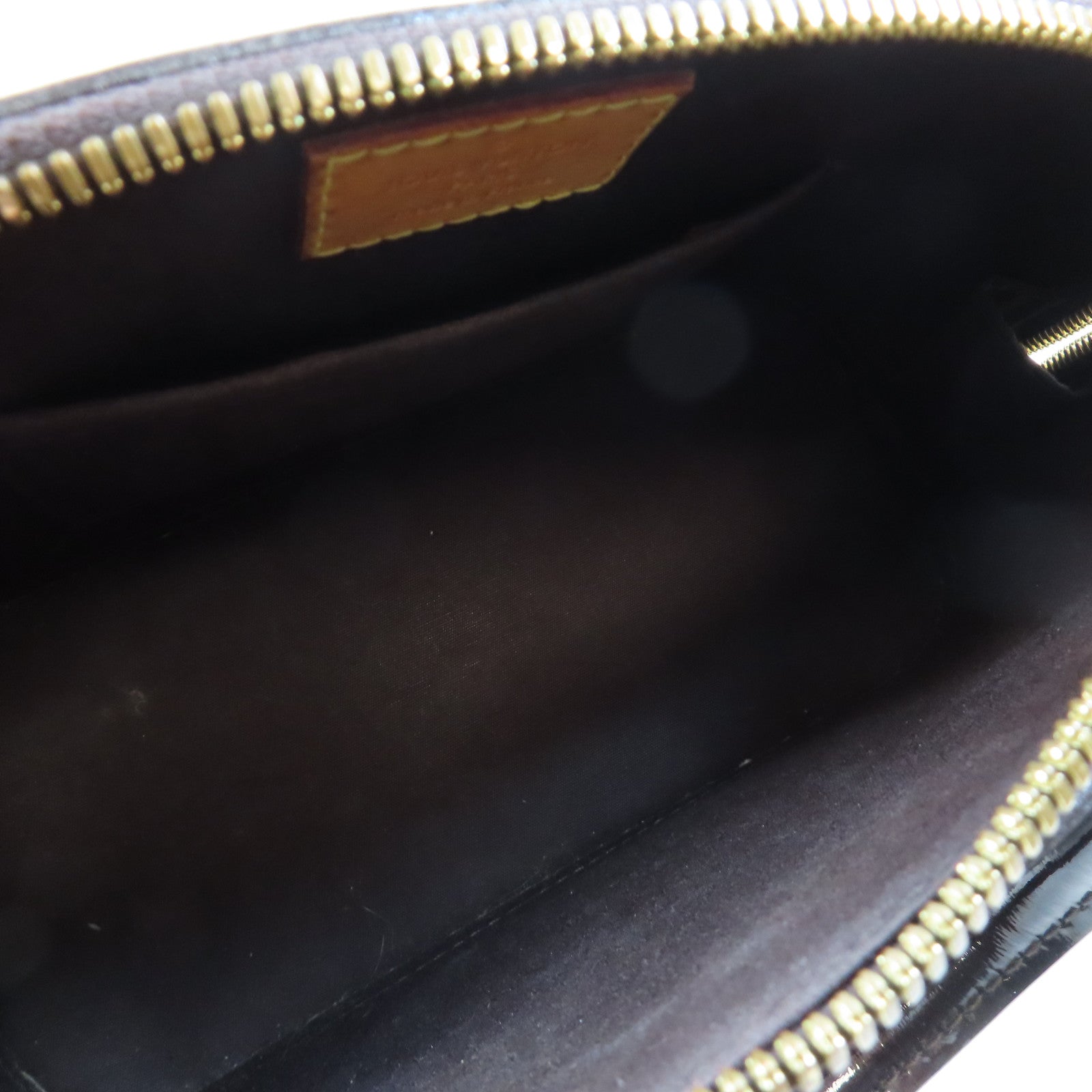 LOUIS VUITTON Vernis Alma BB金扣手挽肩背兩用袋酒紅色