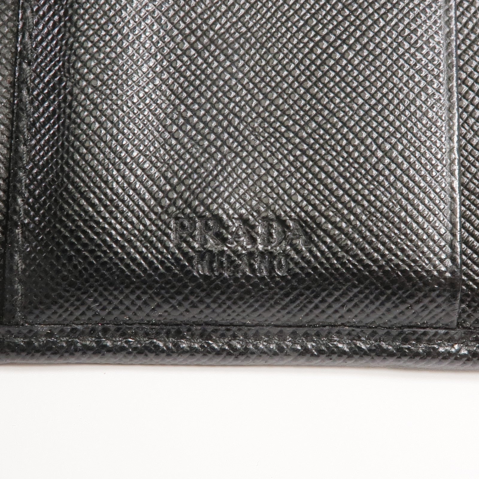 PRADA 牛皮皮革Wallet金扣錢包