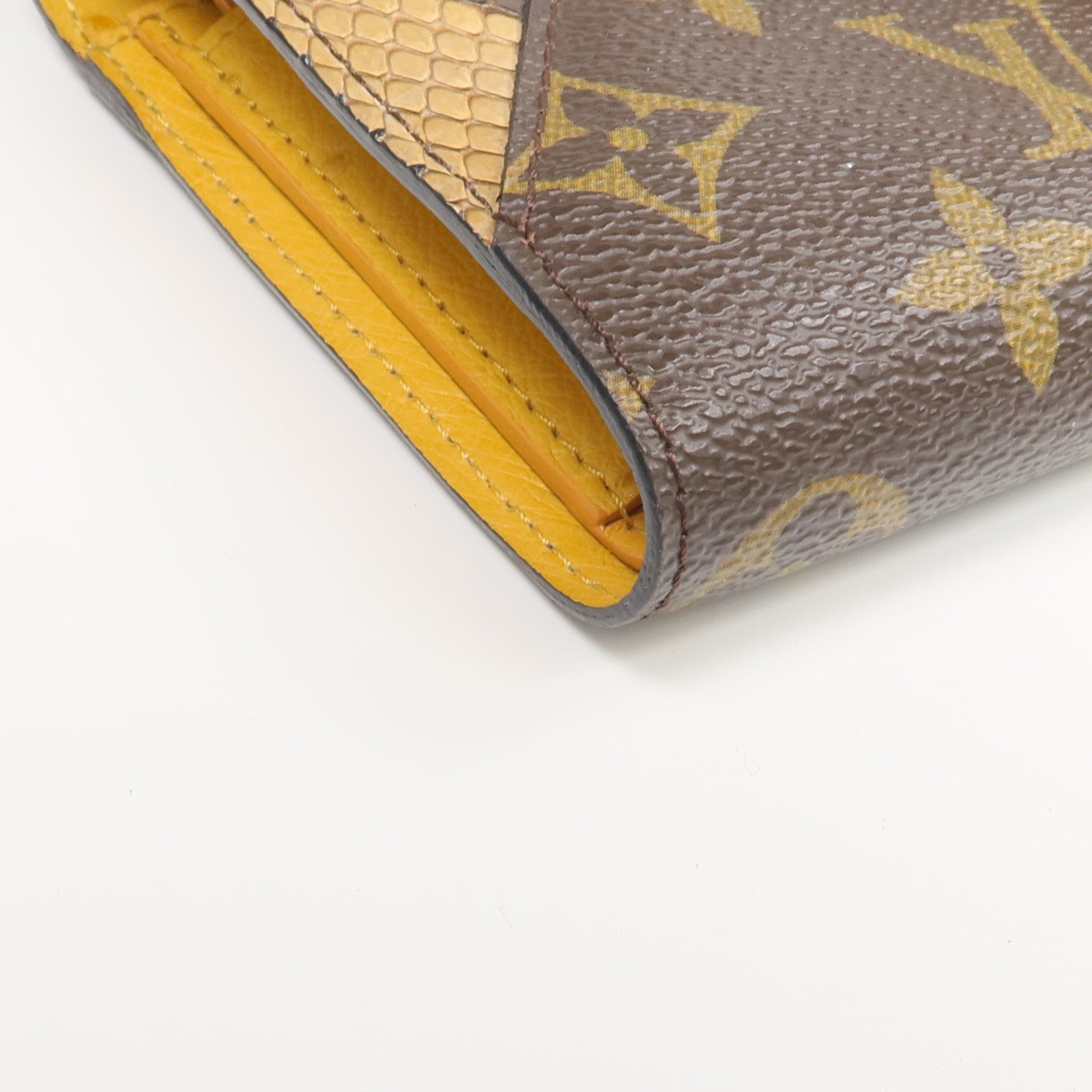 LOUIS VUITTON Monogram/蜥蝪/蛇皮皮革Portefeuille Pallas Exotic長錢包