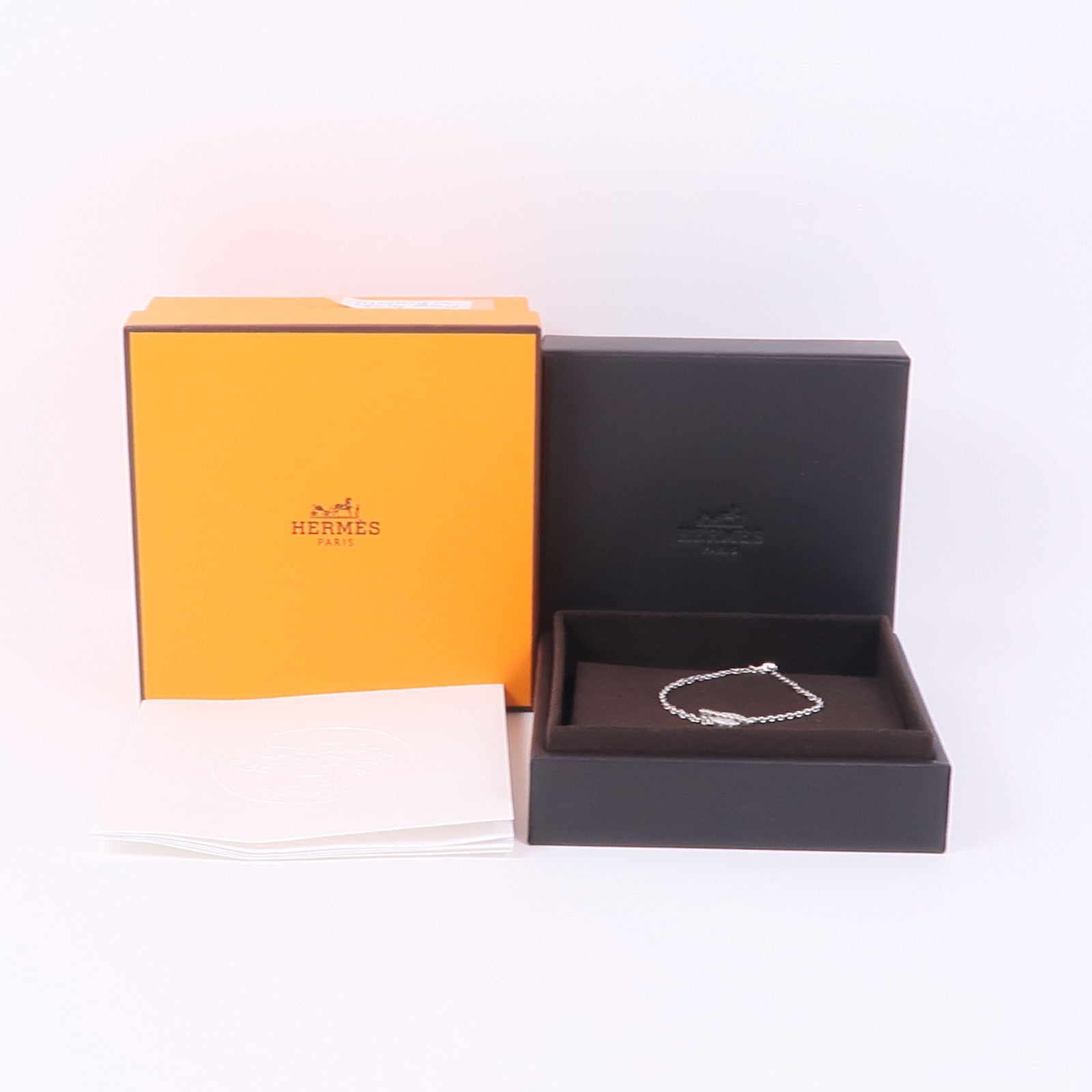 HERMES 18K白金Finesse Bracelet鑽石手鏈