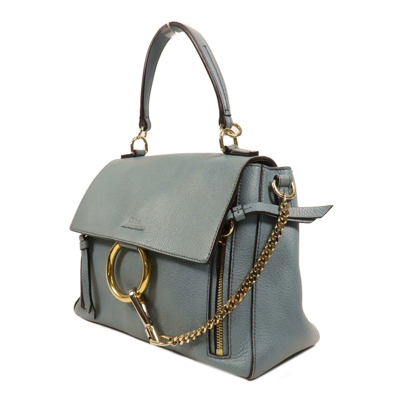 Chloe 牛皮皮革Shoulder Bag金扣手挽肩背兩用袋