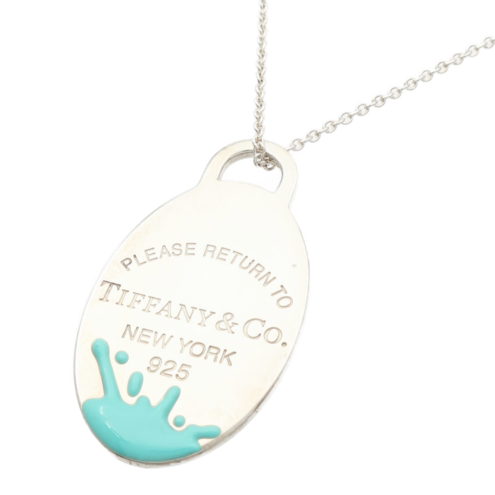 TIFFANY＆CO 925純銀/琺瑯Return To Tiffany Splash項鍊