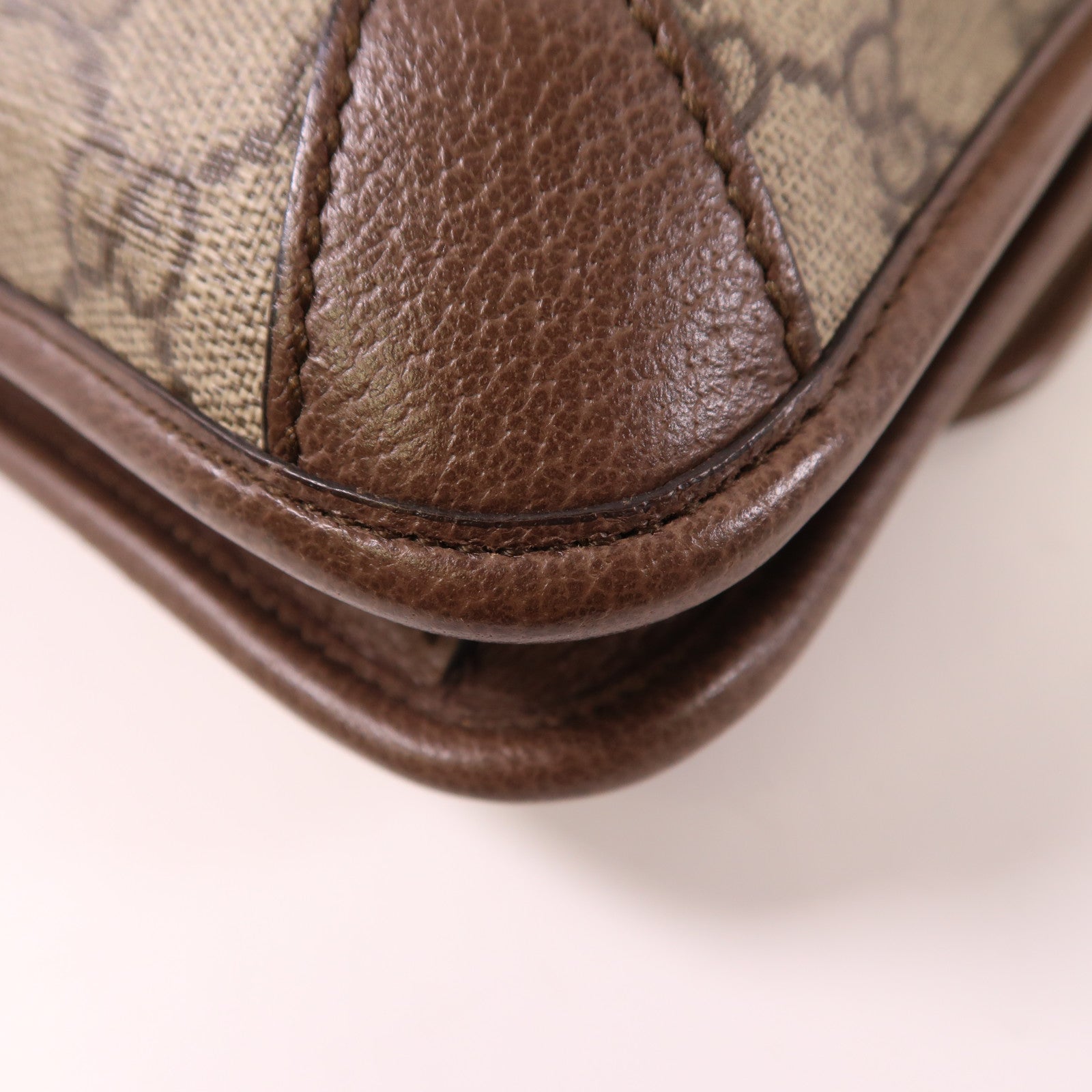 GUCCI GG GHW Neo Vintage Small Shoulder Bag 501050 Coated Canvas Brown