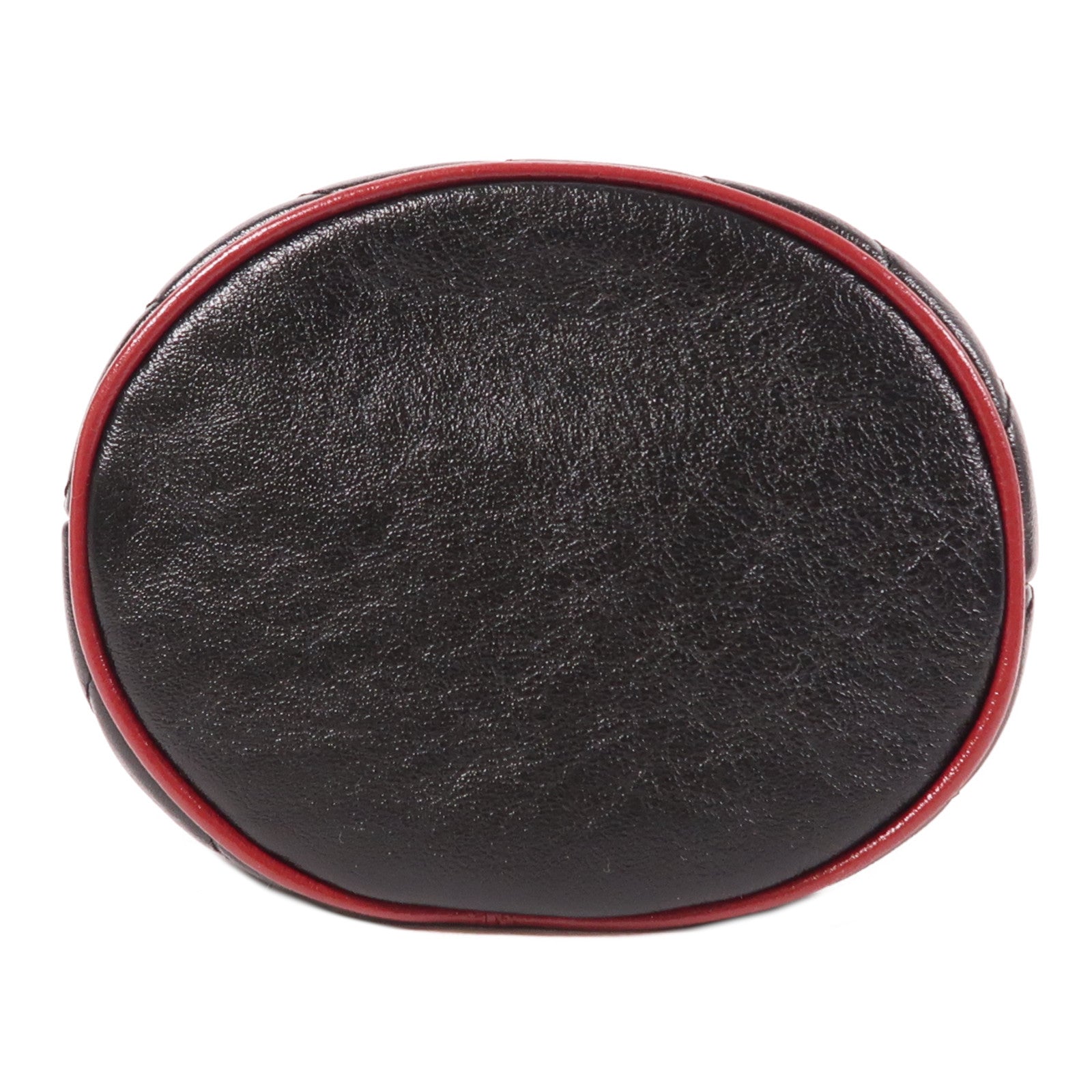 GUCCI GG GHW GG Marmont Bucket Shoulder Bag 573817 Calfskin Leather Black