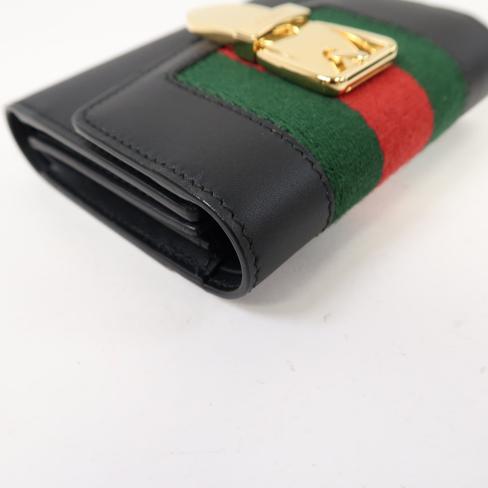 GUCCI 牛皮皮革Wallet金扣錢包黑色