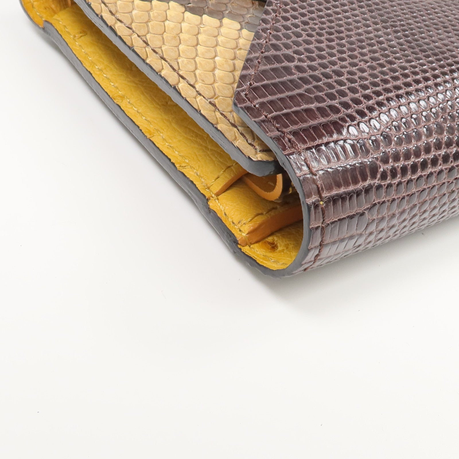 LOUIS VUITTON Monogram/蜥蝪/蛇皮皮革Portefeuille Pallas Exotic長錢包