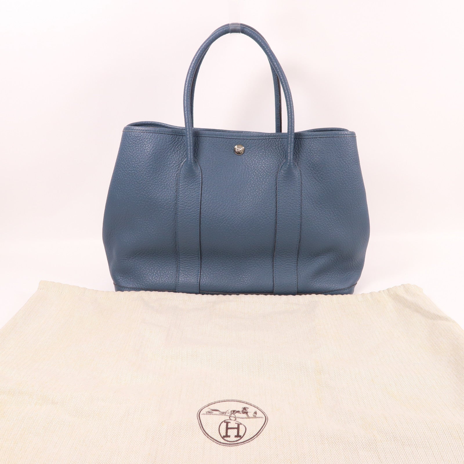 HERMES 【激減優惠】Clemence皮革 Garden Party PM肩背袋