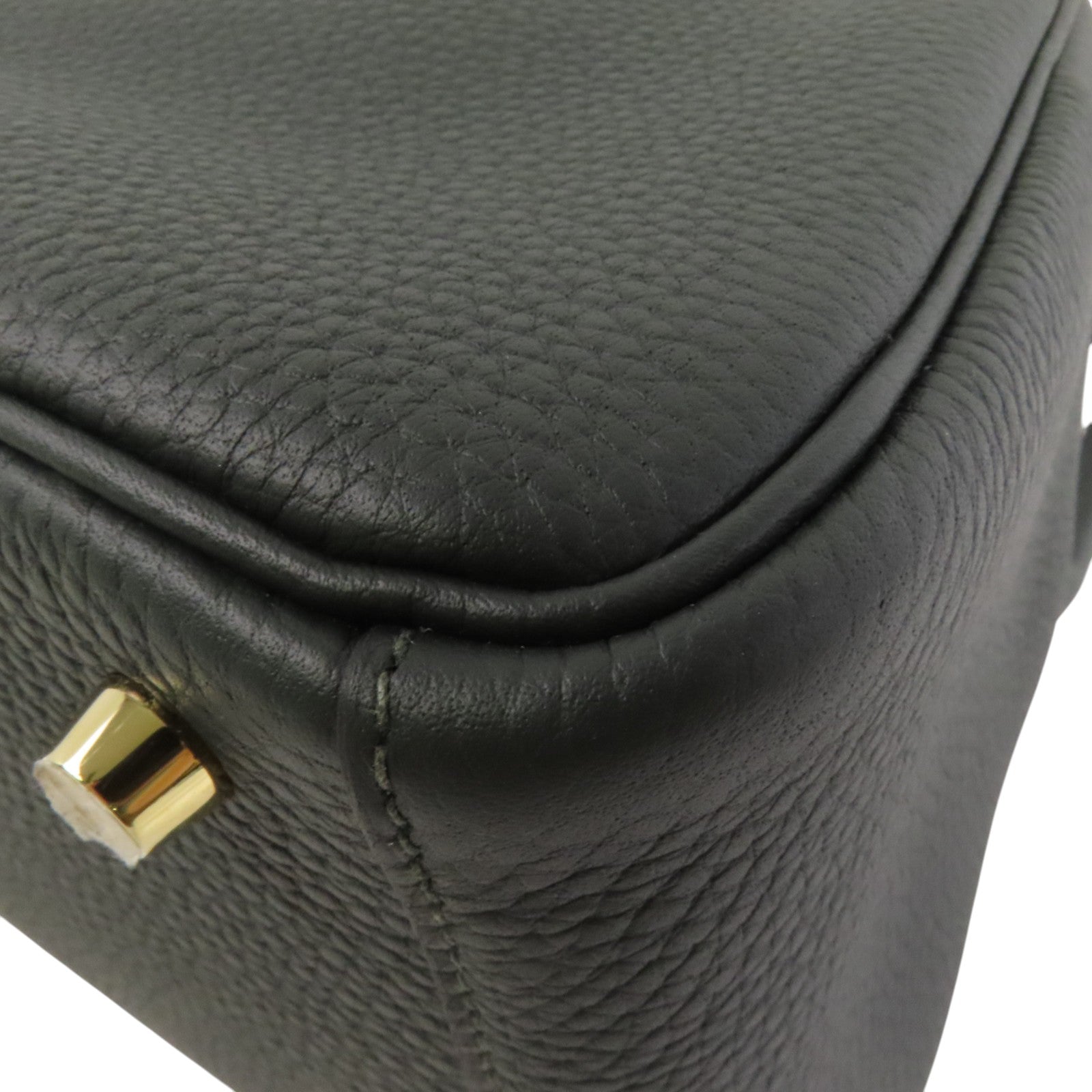 HERMES Clemence皮革Lindy 26金扣肩背袋