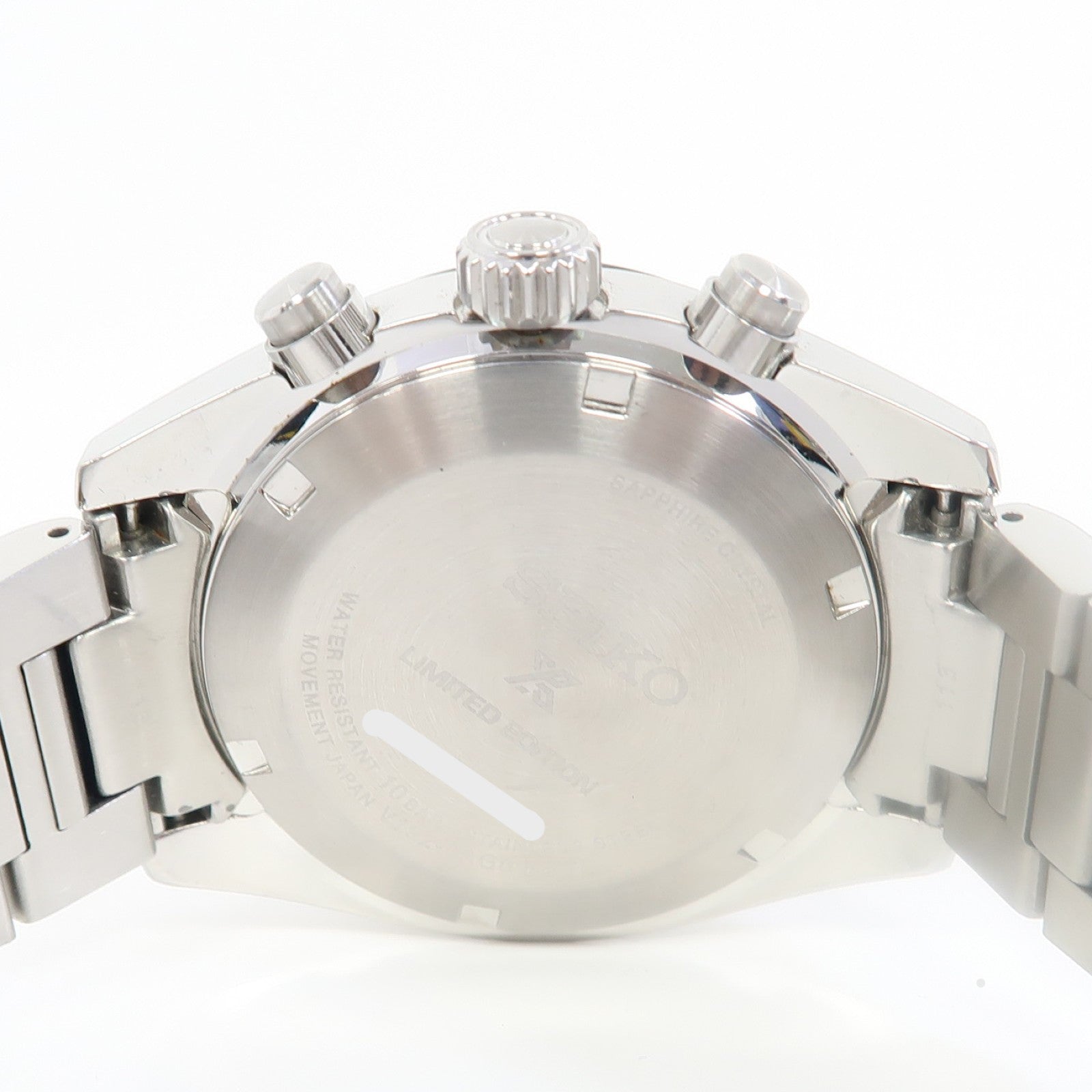 SEIKO Speedtimer Solar Chronograph不鏽鋼手錶石英機芯淺藍色