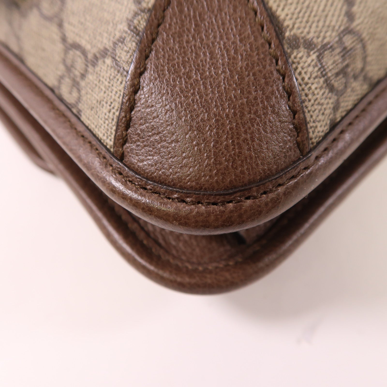 GUCCI GG GHW Neo Vintage Small Shoulder Bag 501050 Coated Canvas Brown