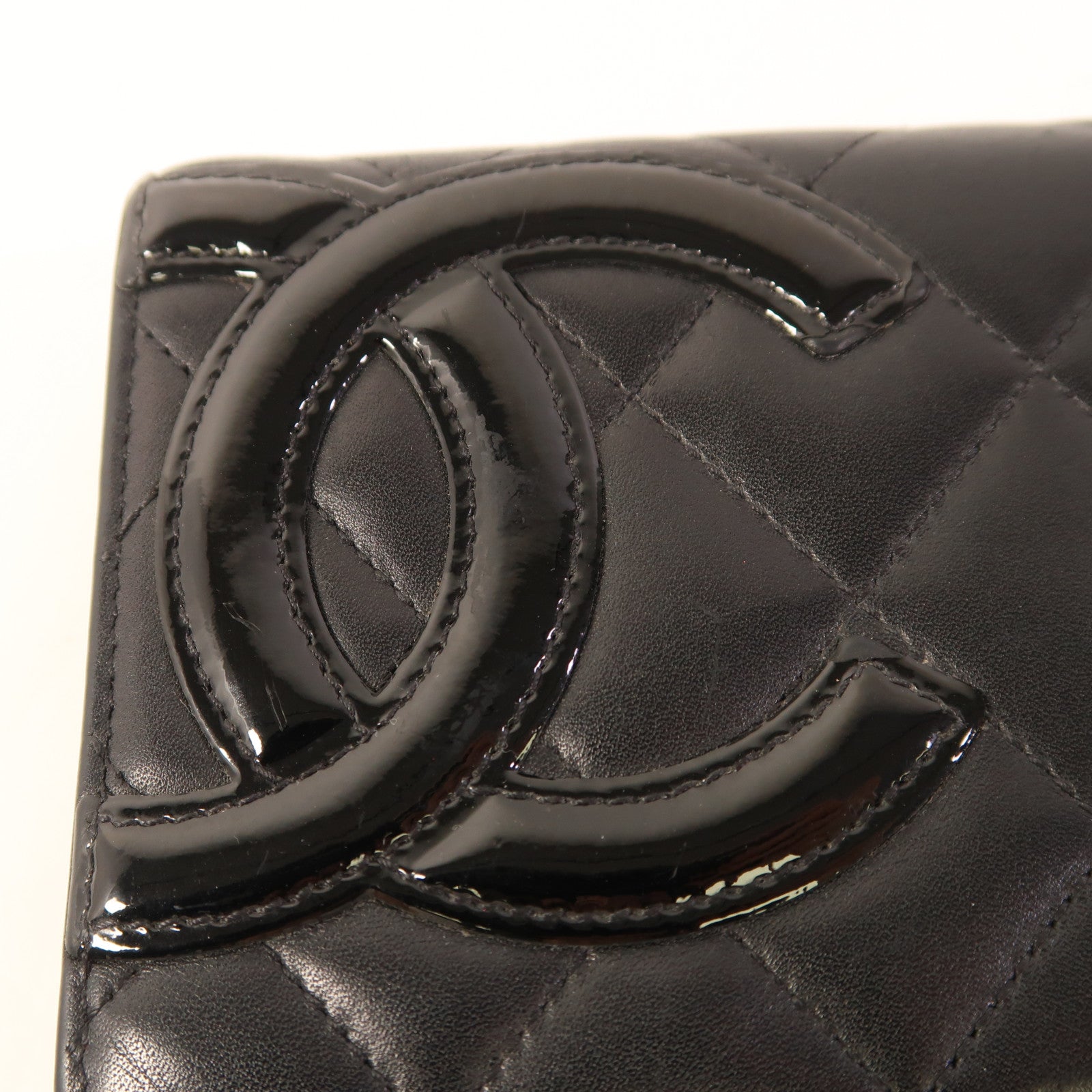 CHANEL CC SHW Cambon Long Wallet Calfskin Leather Black