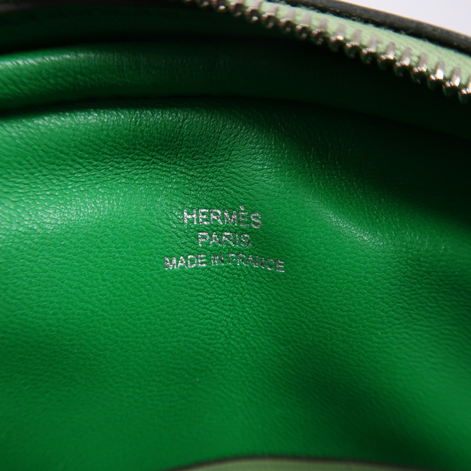 HERMES Swift皮革In The Loop Belt Bag銀扣腰包Vert Criquet/綠色