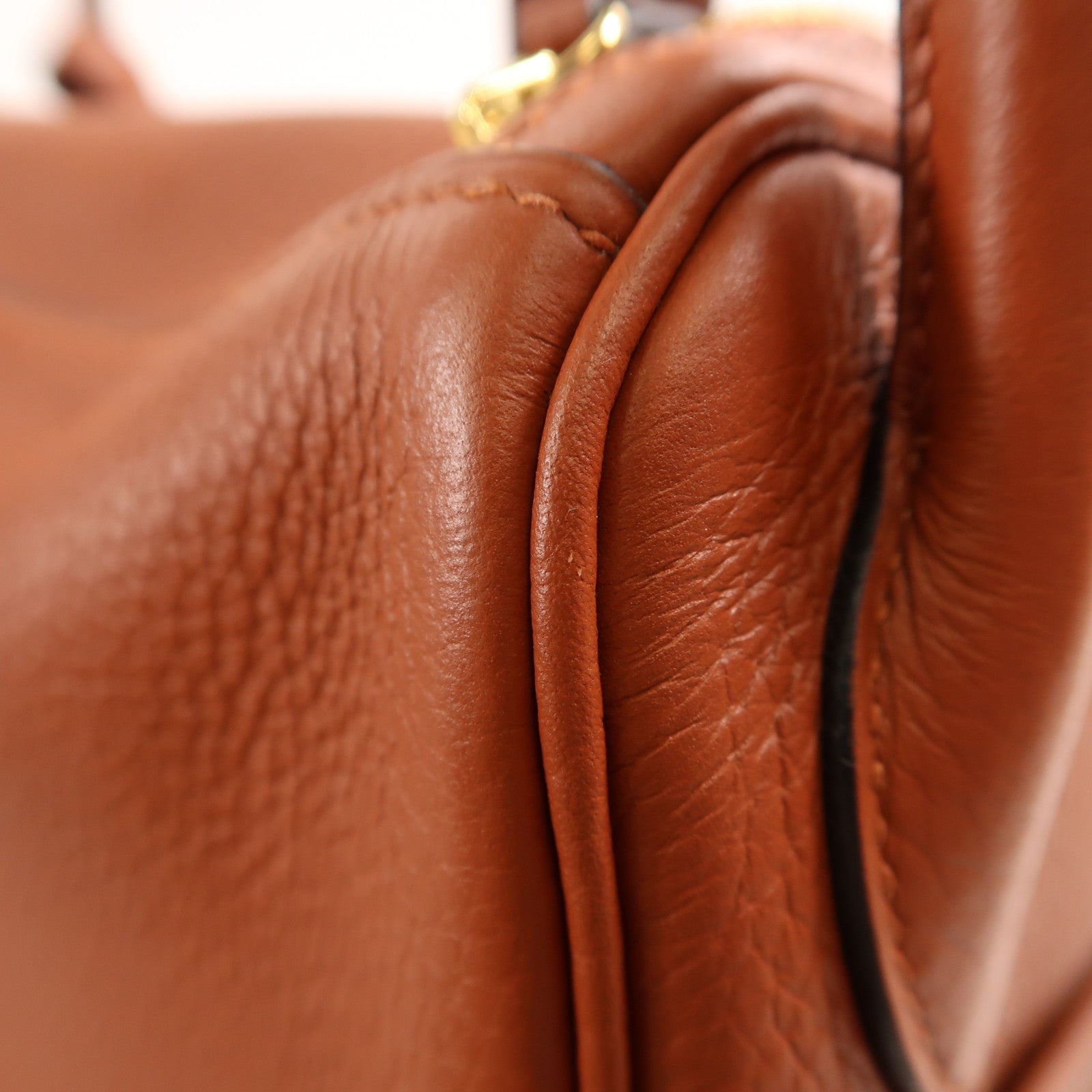 HERMES Clemence皮革Lindy 26金扣手挽肩背兩用袋Cuivre