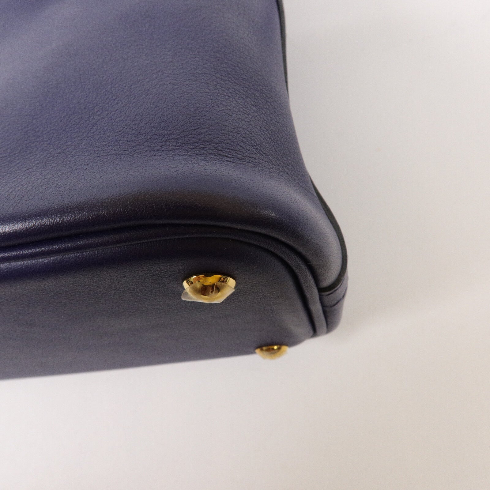 HERMES Swift皮革Bolide 27手挽肩背兩用袋Bleu Encre