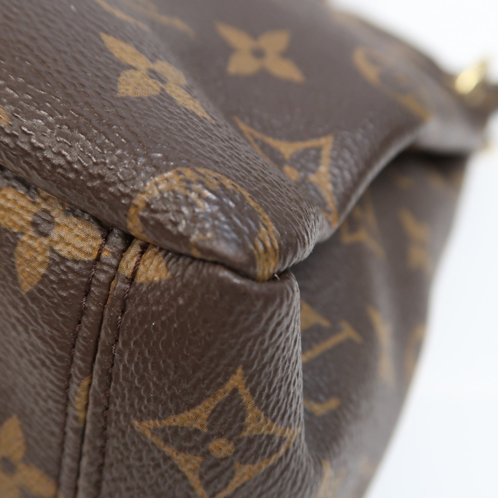 LOUIS VUITTON Monogram Pallas金扣手挽肩背兩用袋啡色/黑色
