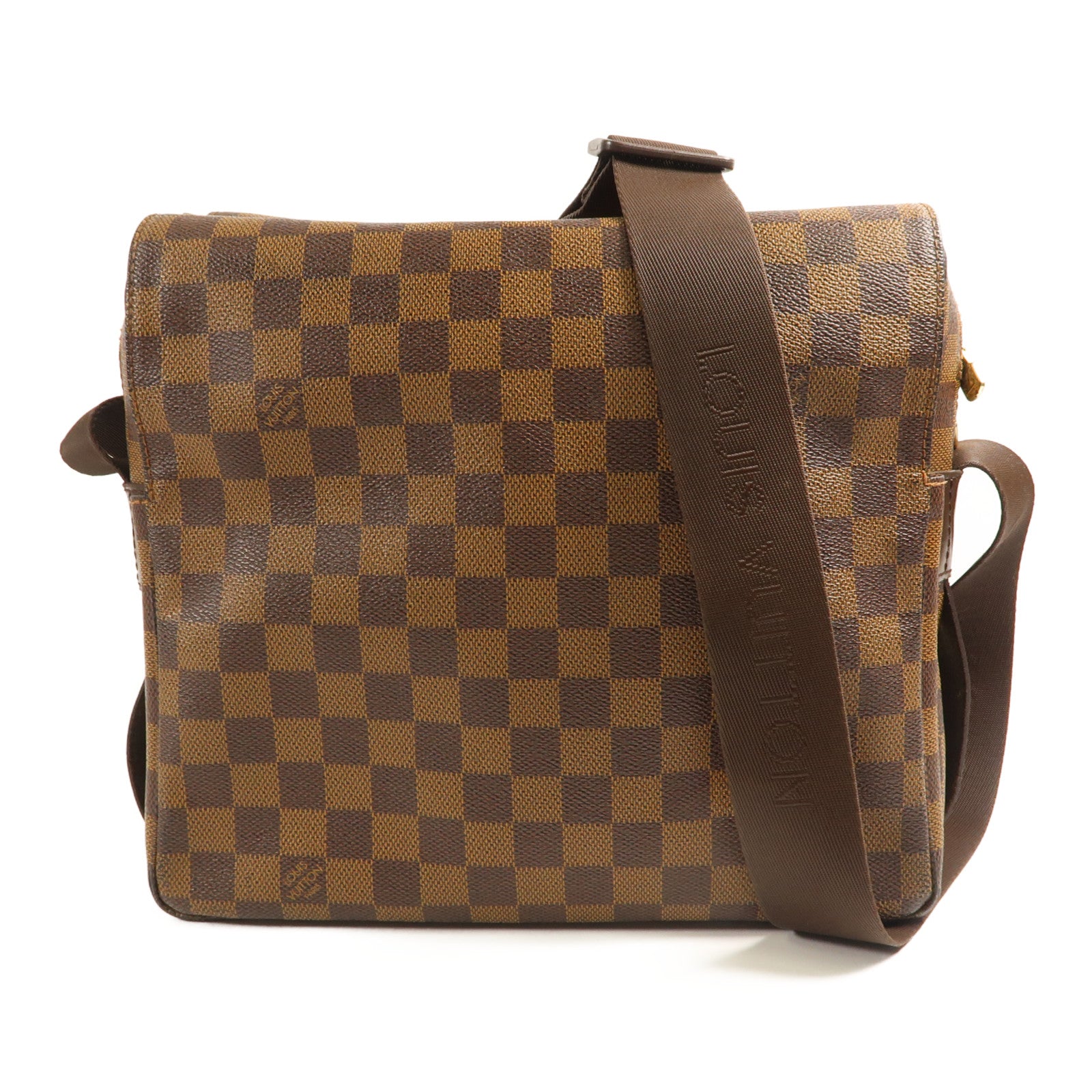 LOUIS VUITTON LV GHW Naviglio Shoulder Messenger Bag N45255 Damier Brown