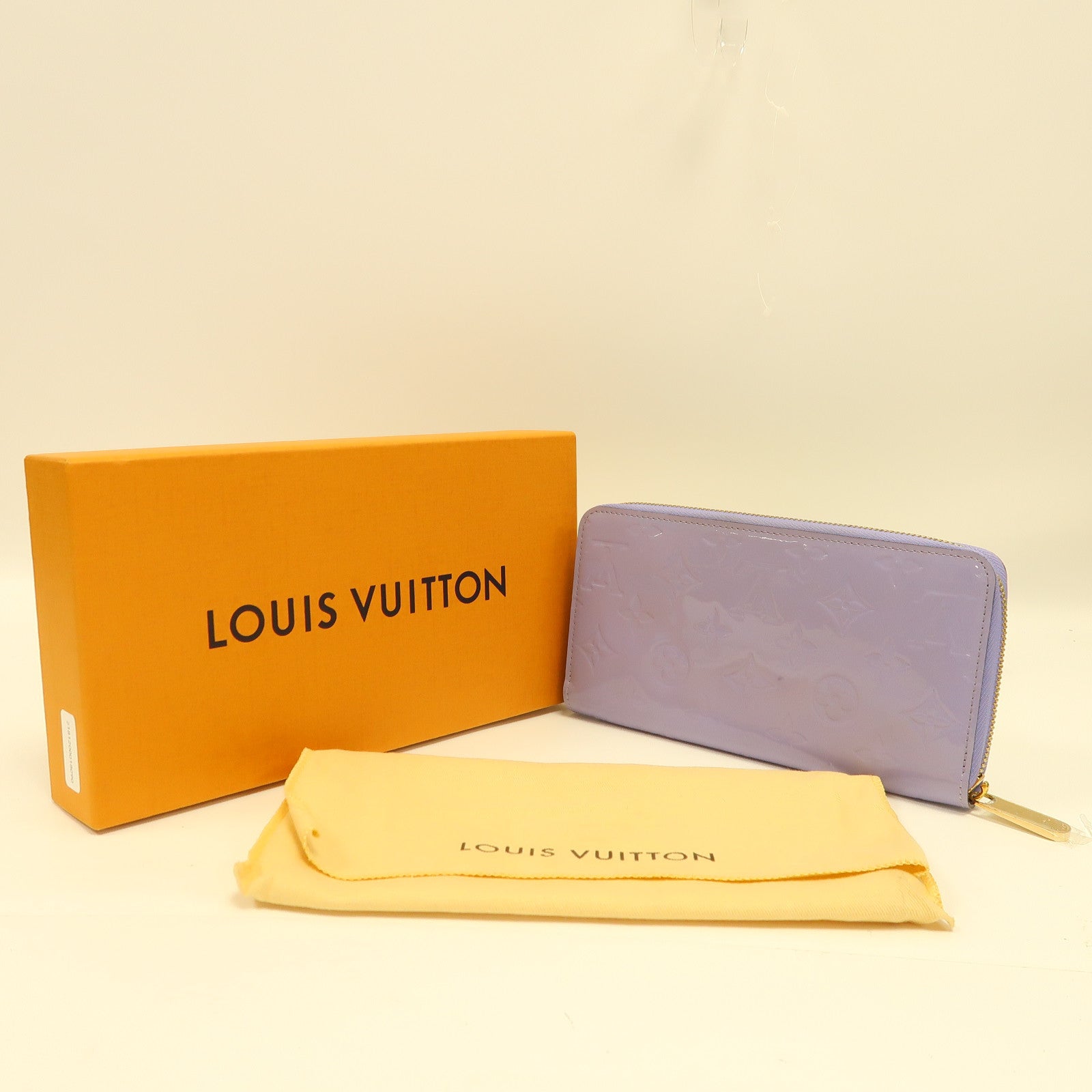LOUIS VUITTON 【激減優惠】Vernis Zipper Long Wallet金扣長錢包淡紫色