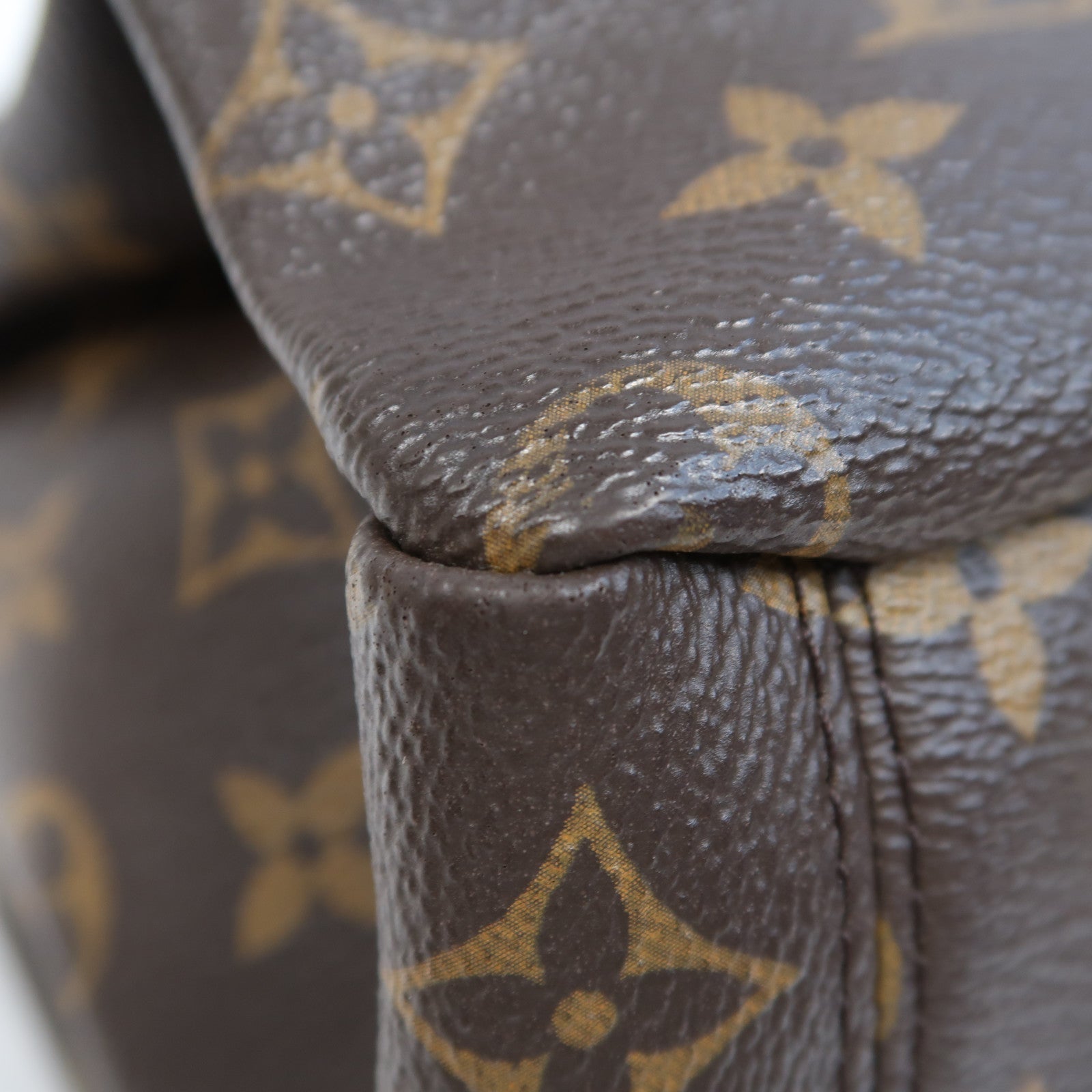 LOUIS VUITTON Monogram Pallas金扣手挽肩背兩用袋啡色/黑色
