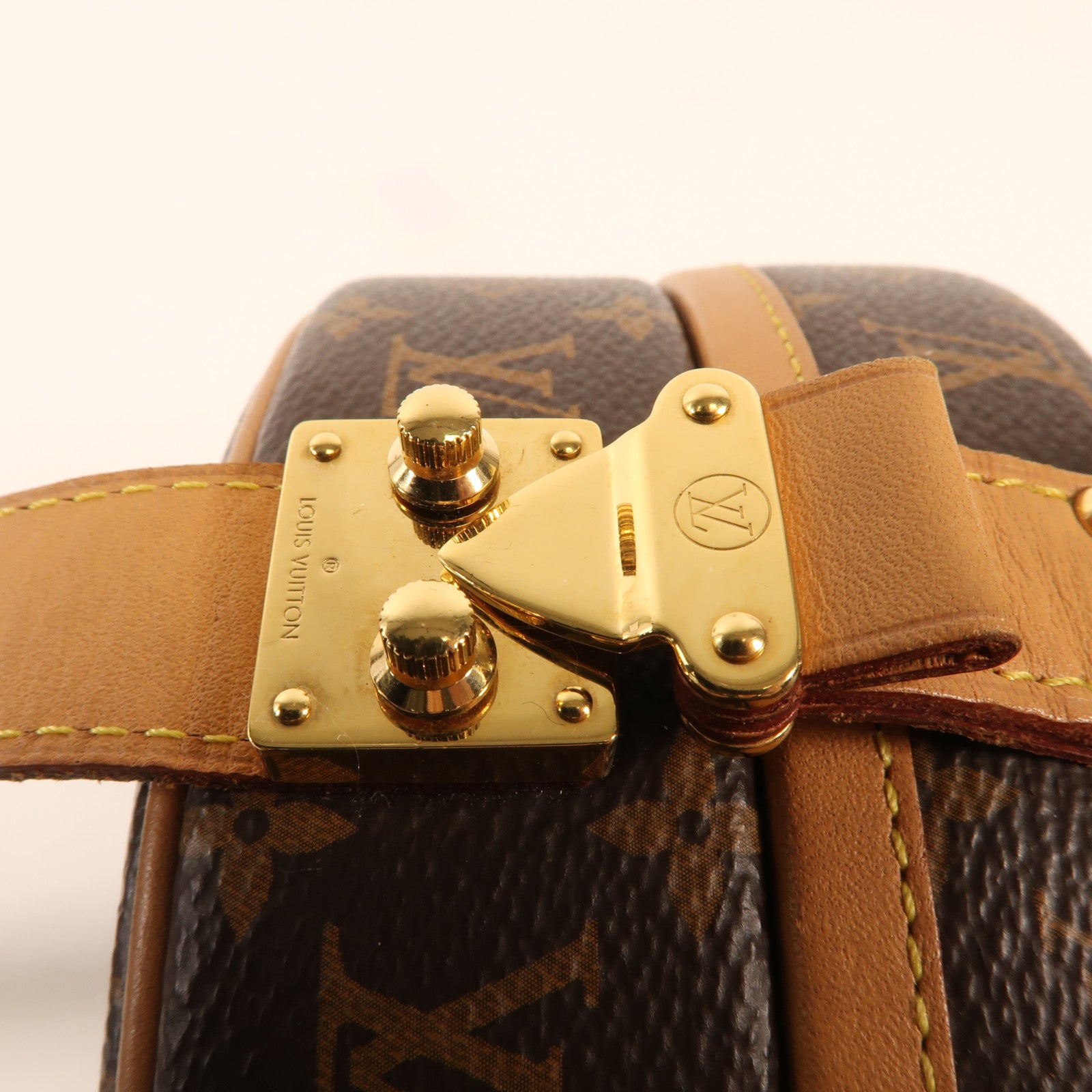 LOUIS VUITTON Monogram Petite Boite Chapeau金扣手挽肩背兩用袋