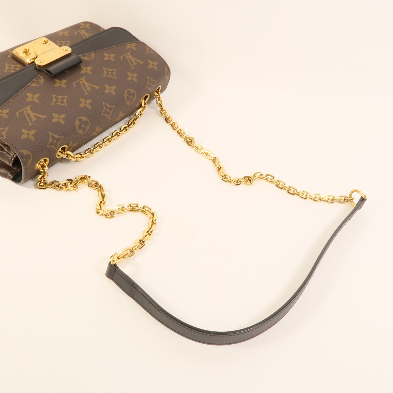 LOUIS VUITTON Monogram Marceau金扣肩背袋棕色