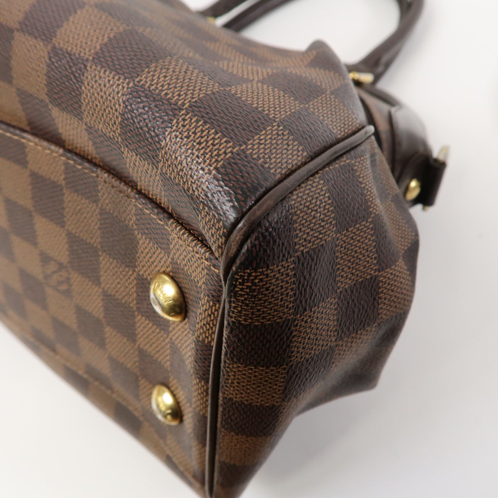 LOUIS VUITTON 【激減優惠】Damier Trevi PM金扣手挽肩背兩用袋啡色