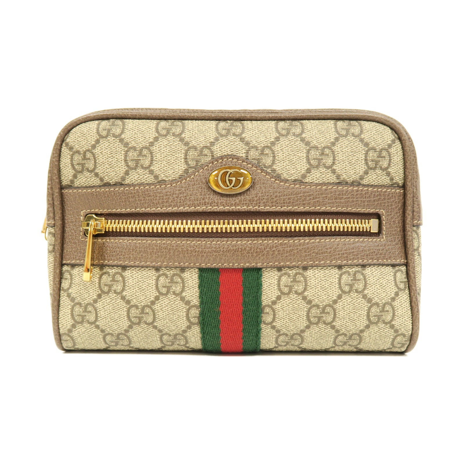 GUCCI 【激減優惠】塗層帆布Waist Bag金扣腰包啡色