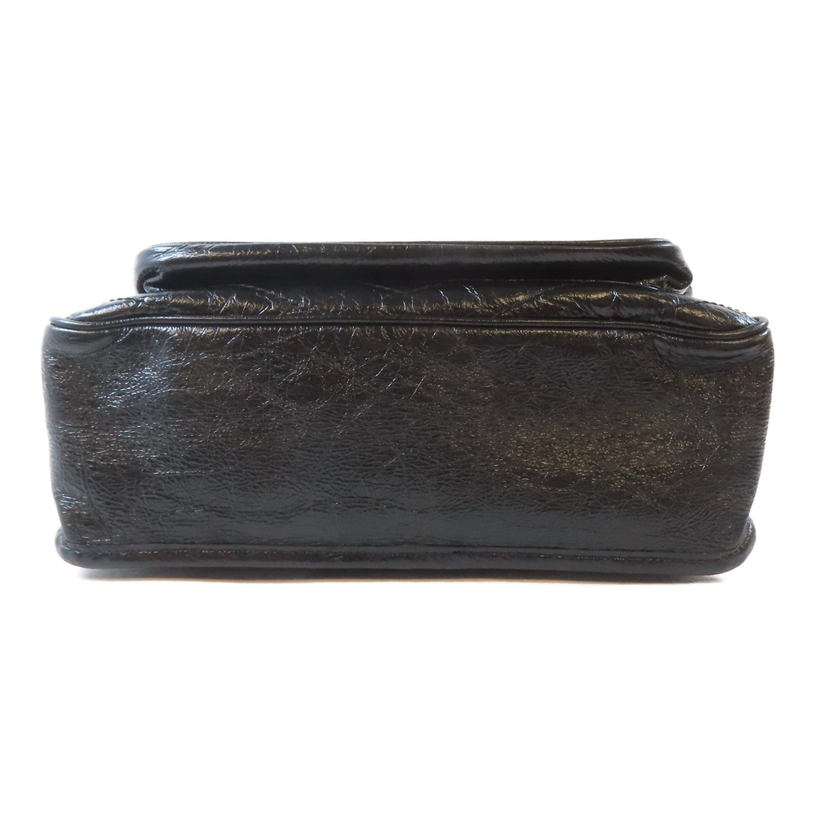 SAINT LAURENT 牛皮皮革Nikki銀扣鏈帶肩背袋黑色