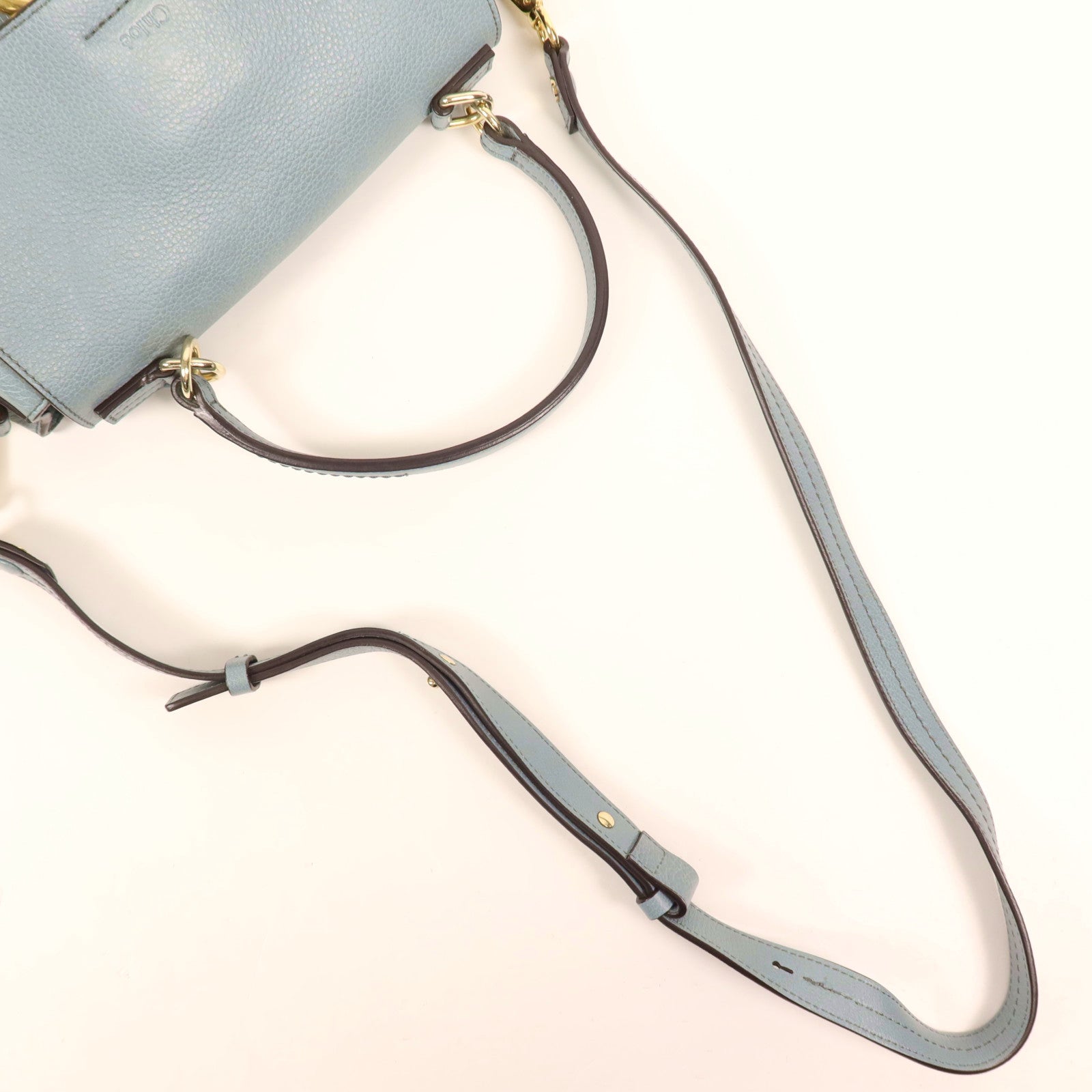 Chloe 牛皮皮革Shoulder Bag金扣手挽肩背兩用袋