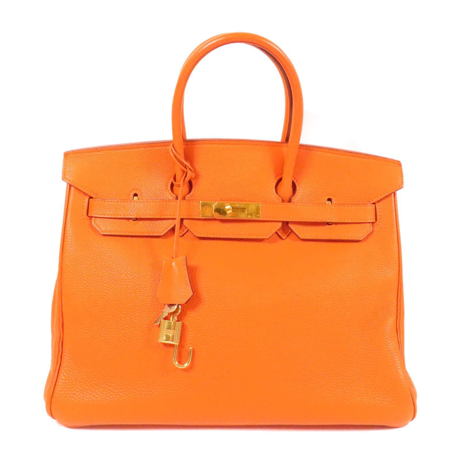 HERMES Togo皮革Birkin 35金扣手挽袋Orange