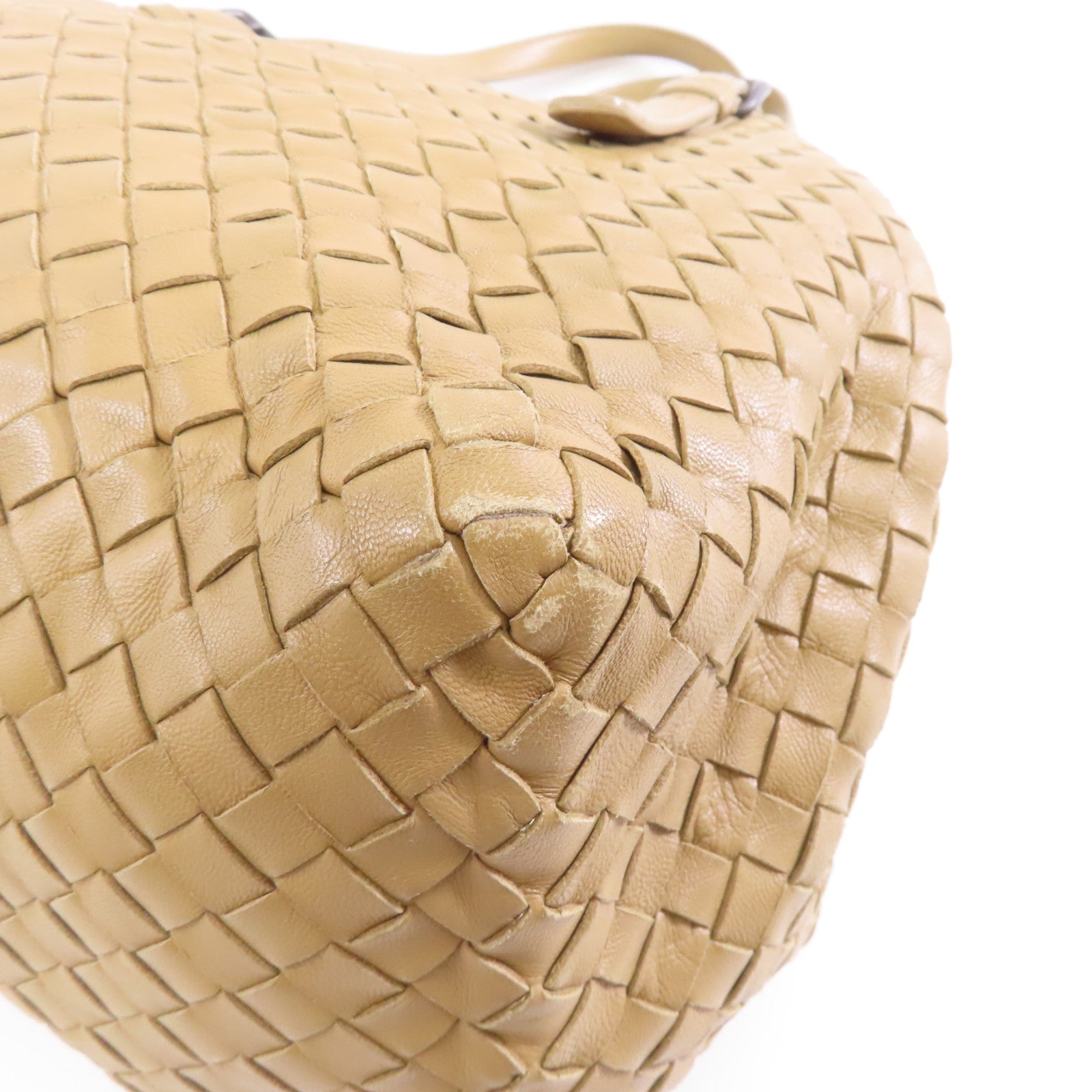 BOTTEGA VENETA 羊皮皮革Shoulder Bag肩背袋卡其色