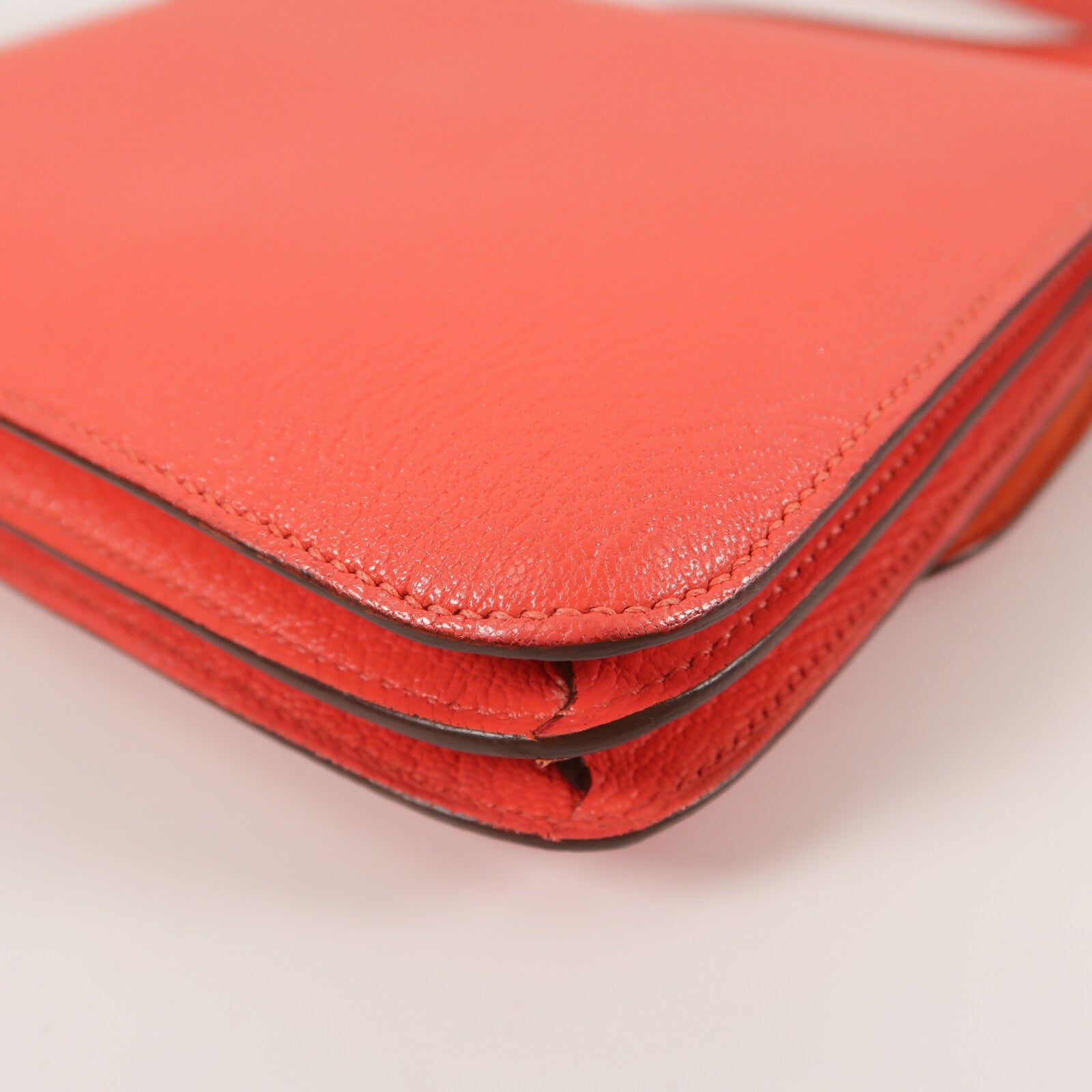 HERMES Chevre皮革Constance Mini肩背袋Rose Jaipur