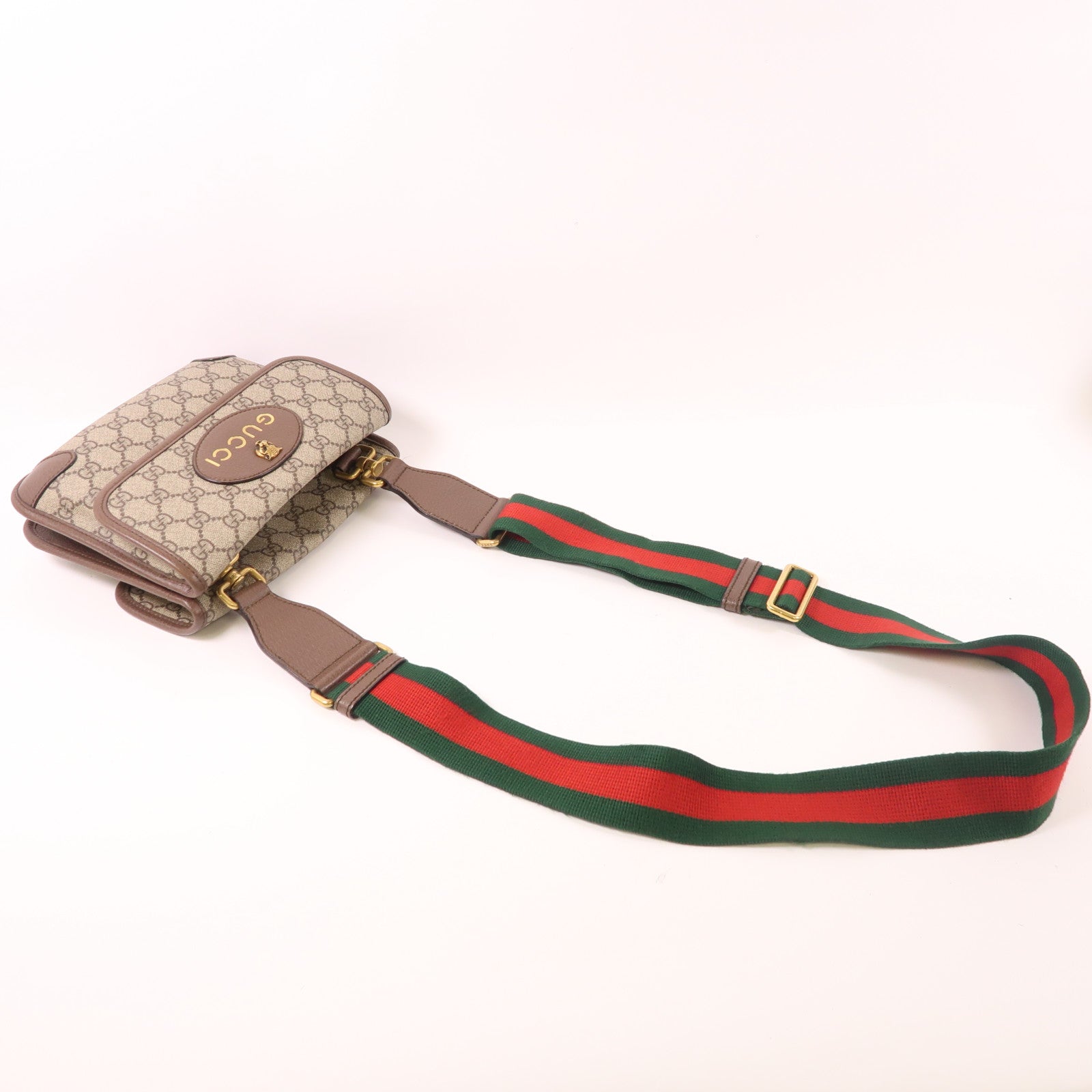 GUCCI GG GHW Neo Vintage Small Shoulder Bag 501050 Coated Canvas Brown