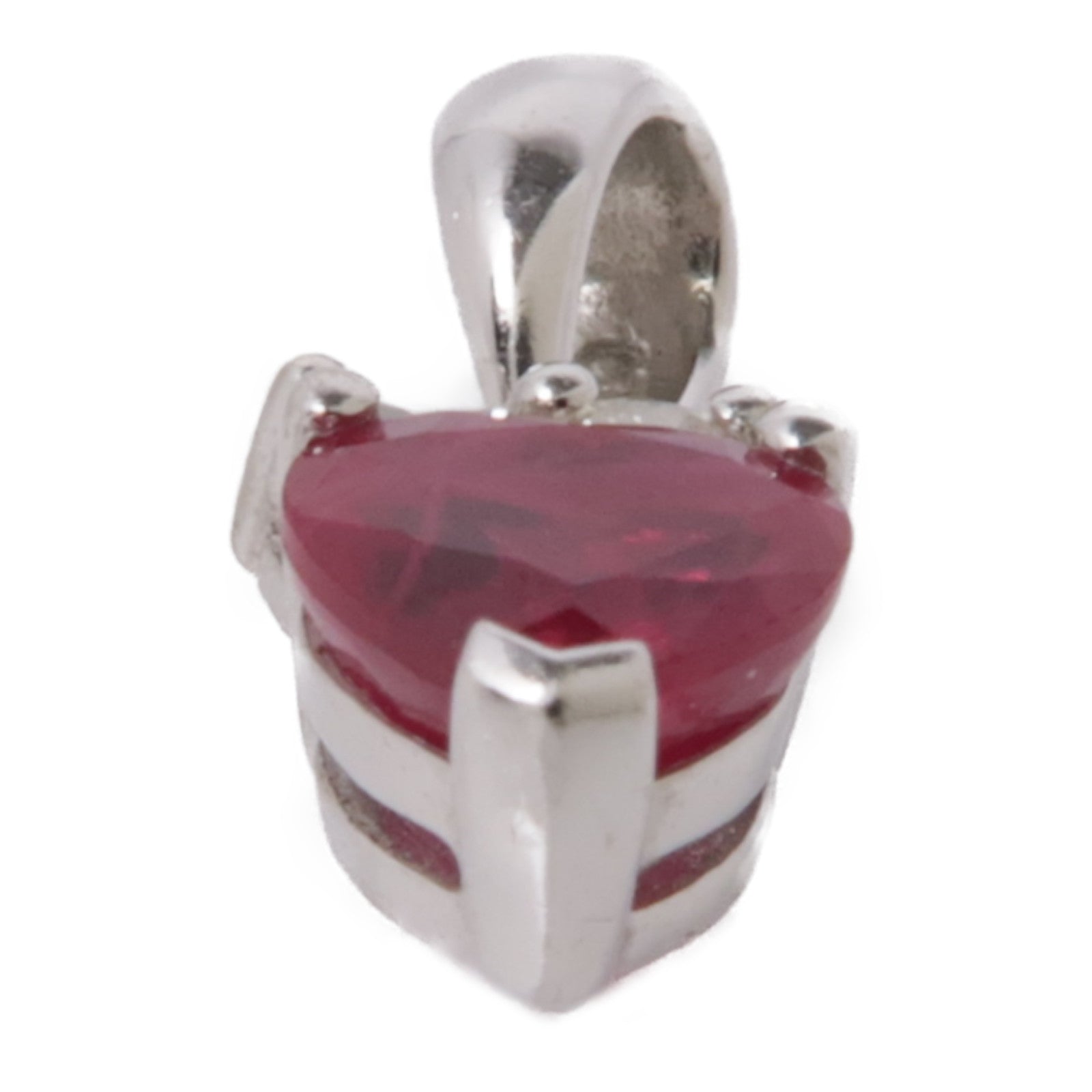 Jewelry Pendant Top Accessories 18K White Gold/Ruby