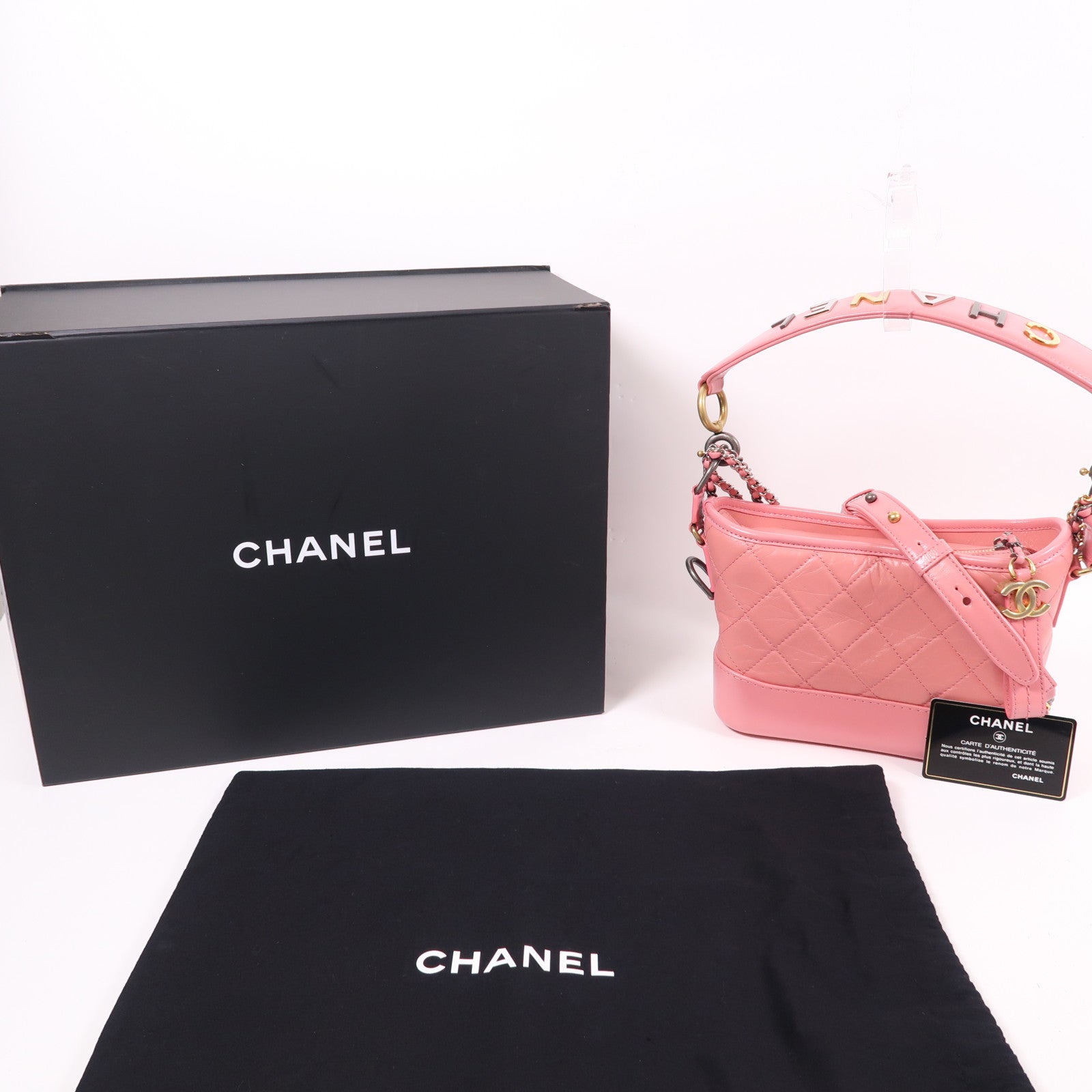 CHANEL 牛皮皮革Gabrielle Small手挽肩背兩用袋