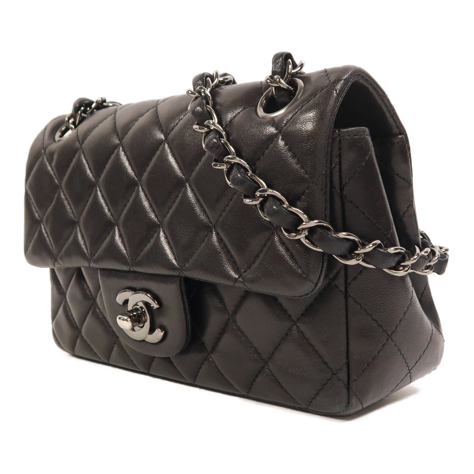 CHANEL 羊皮皮革Mini Classic 20鏈帶肩背袋