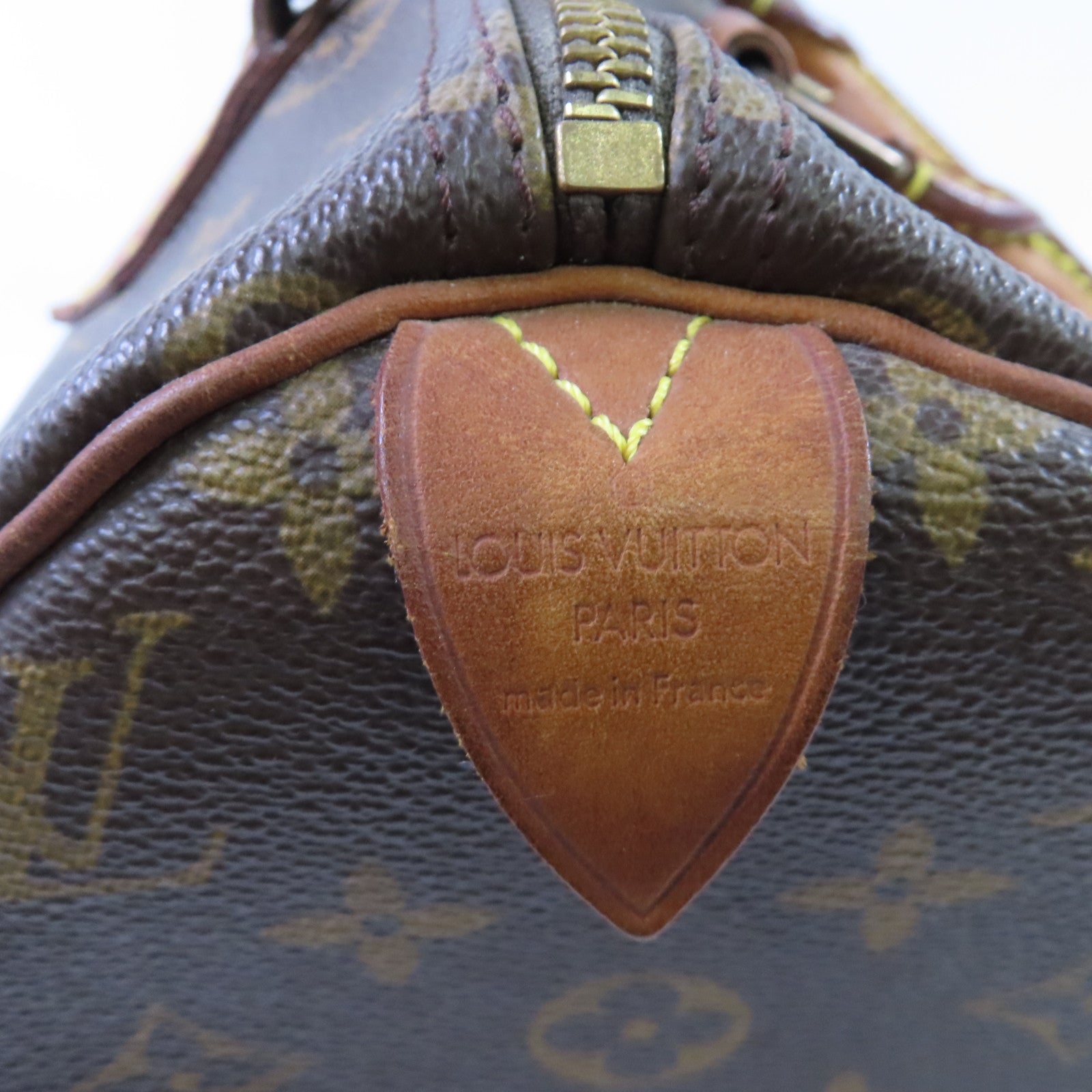 LOUIS VUITTON Monogram Speedy 30 Hand Bag金扣手挽袋啡色
