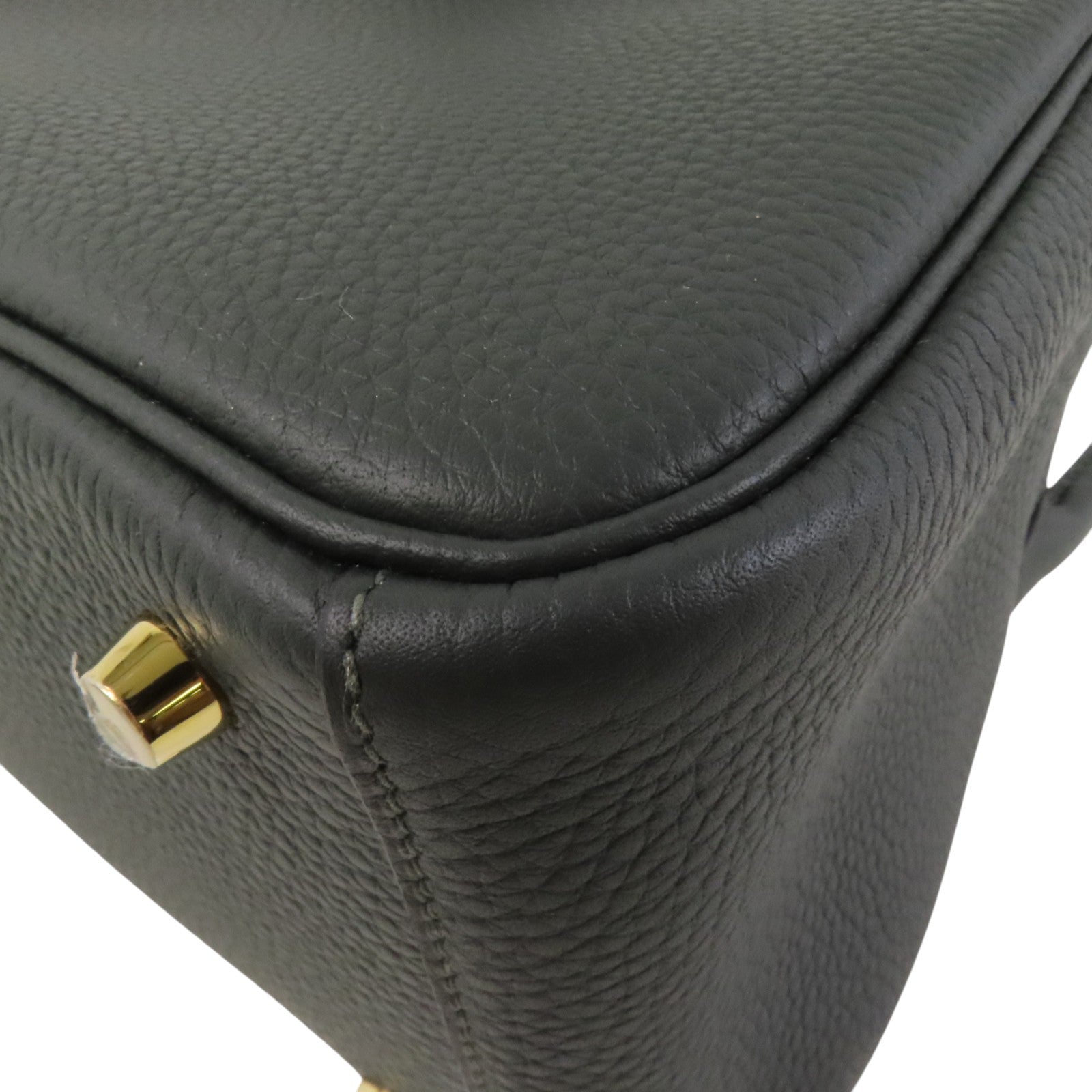 HERMES Clemence皮革Lindy 26金扣肩背袋