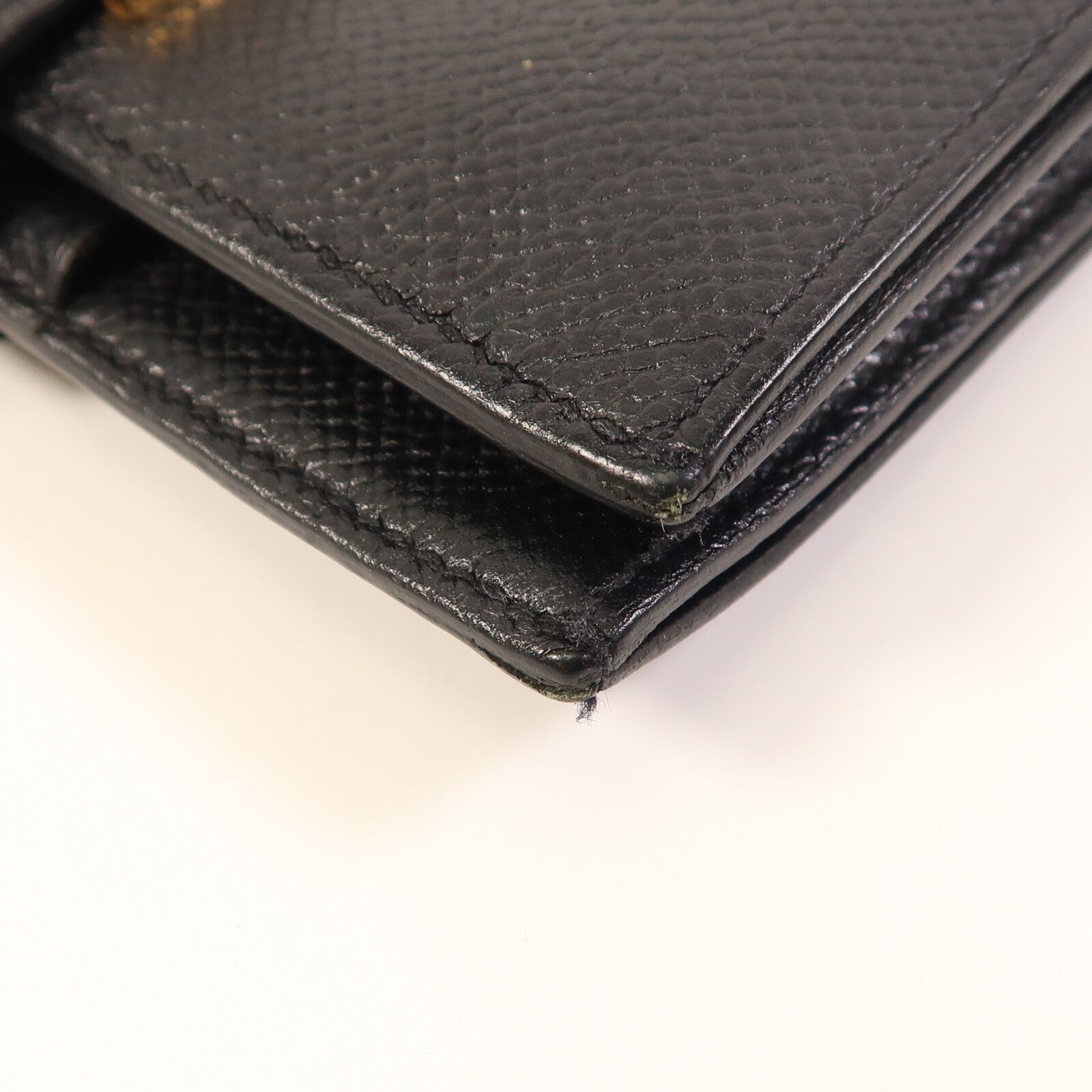 HERMES 【激減優惠】Epsom皮革Bearn Compact Wallet金扣錢包