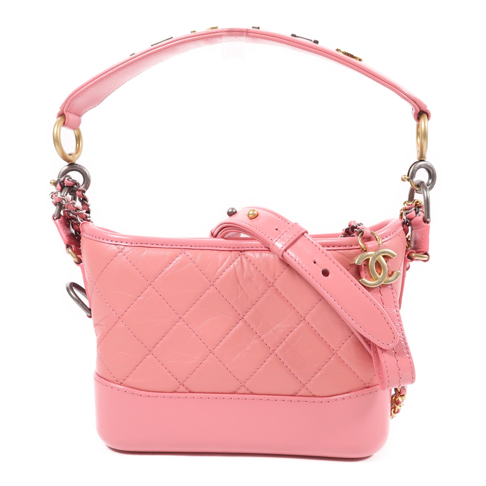 CHANEL 牛皮皮革Gabrielle Small手挽肩背兩用袋