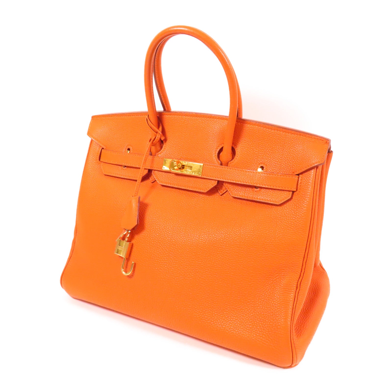 HERMES Togo皮革Birkin 35金扣手挽袋Orange