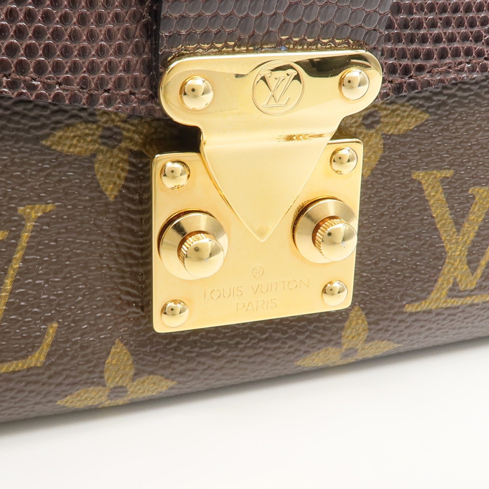 LOUIS VUITTON Monogram/蜥蝪/蛇皮皮革Portefeuille Pallas Exotic長錢包