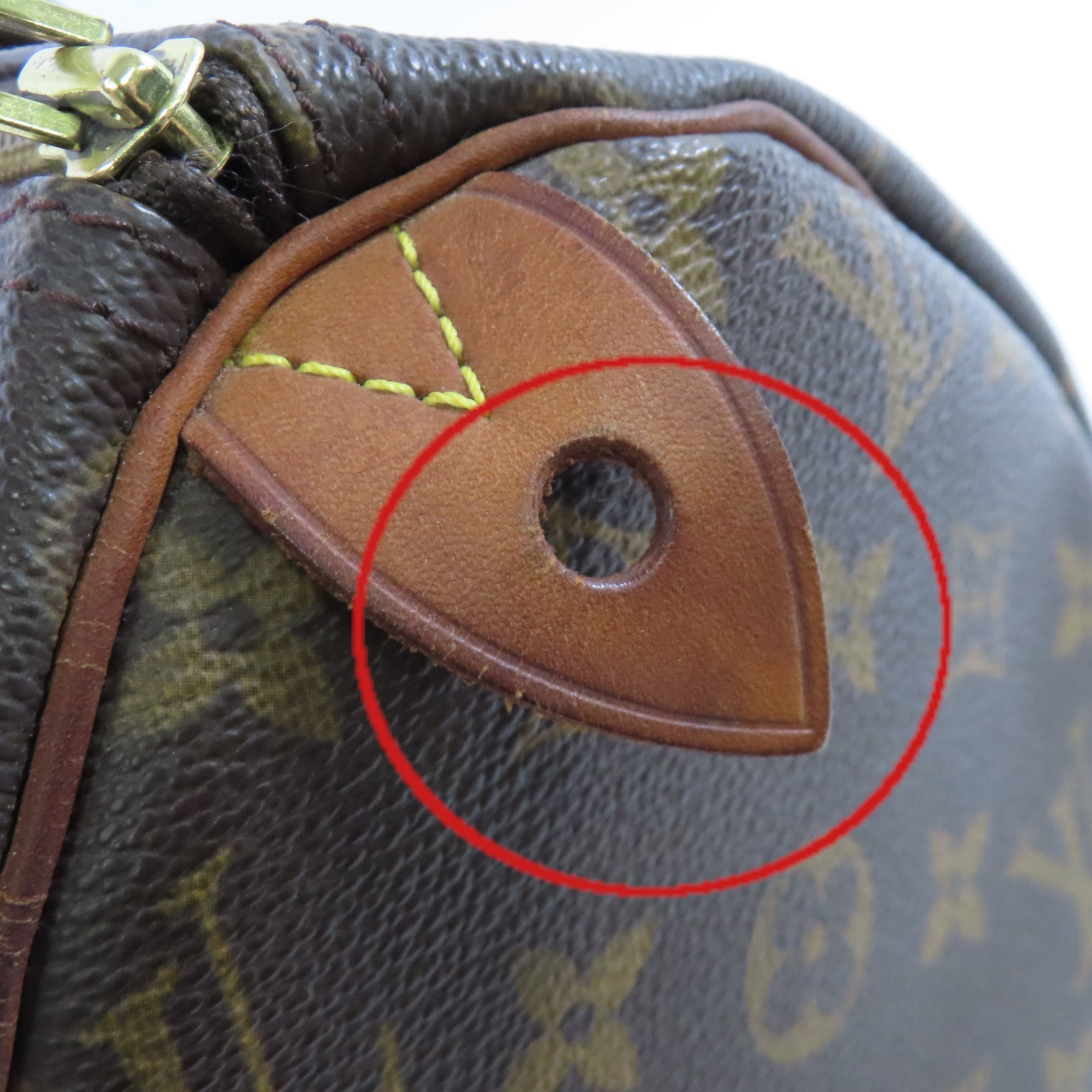 LOUIS VUITTON Monogram Speedy 30 Hand Bag金扣手挽袋啡色
