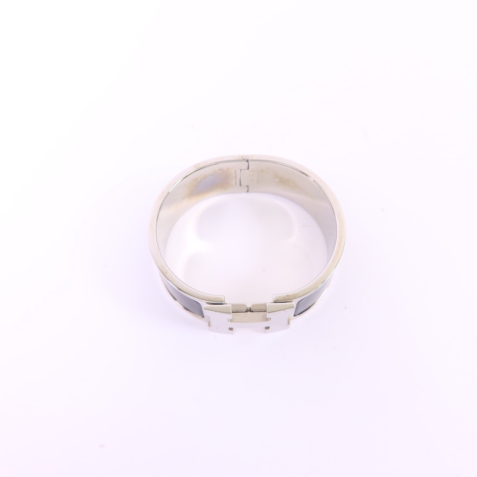 HERMES 金屬Clic-Clac H銀扣手鐲
